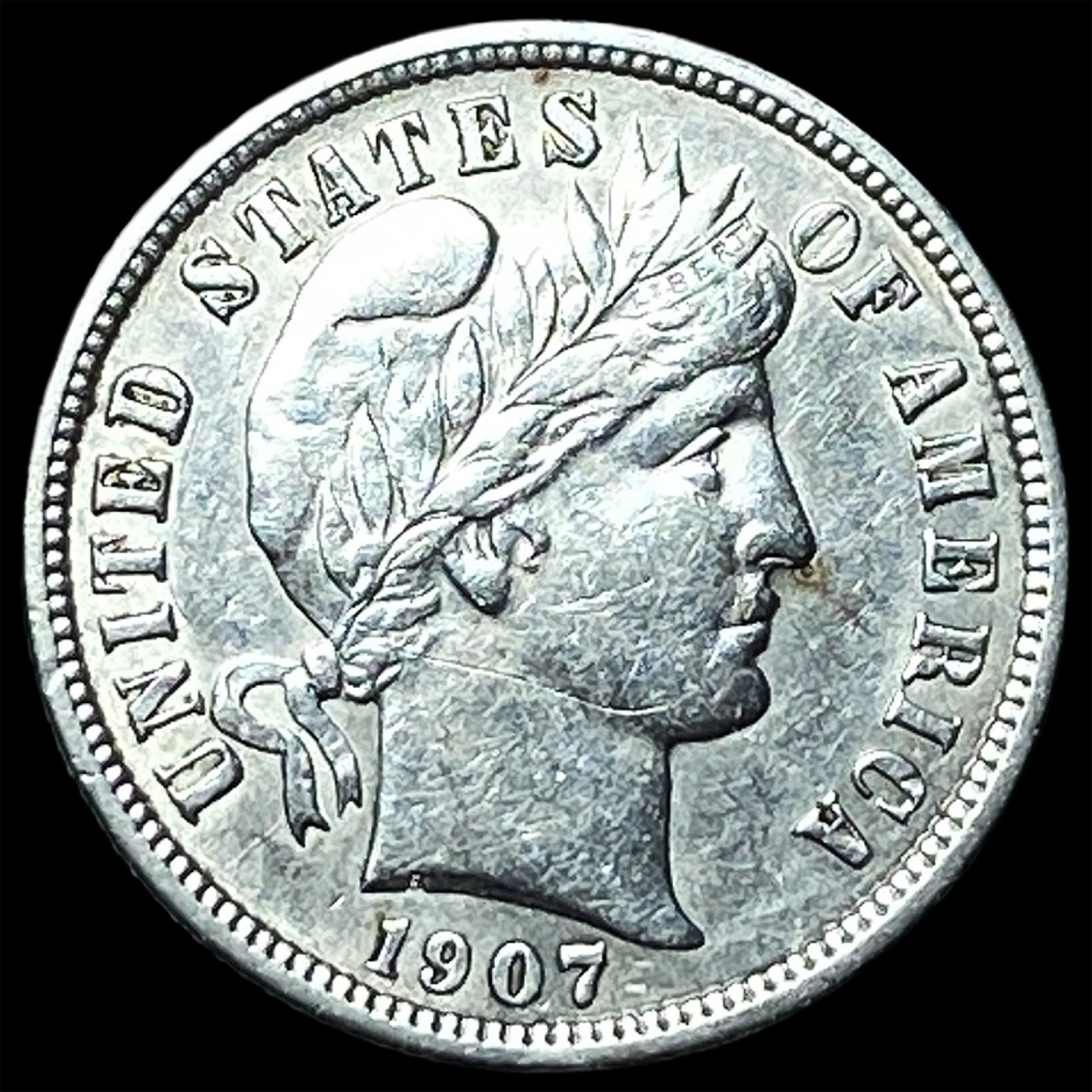 1907 Barber Dime UNCIRCULATED: 1907 Barber Dime UNCIRCULATED