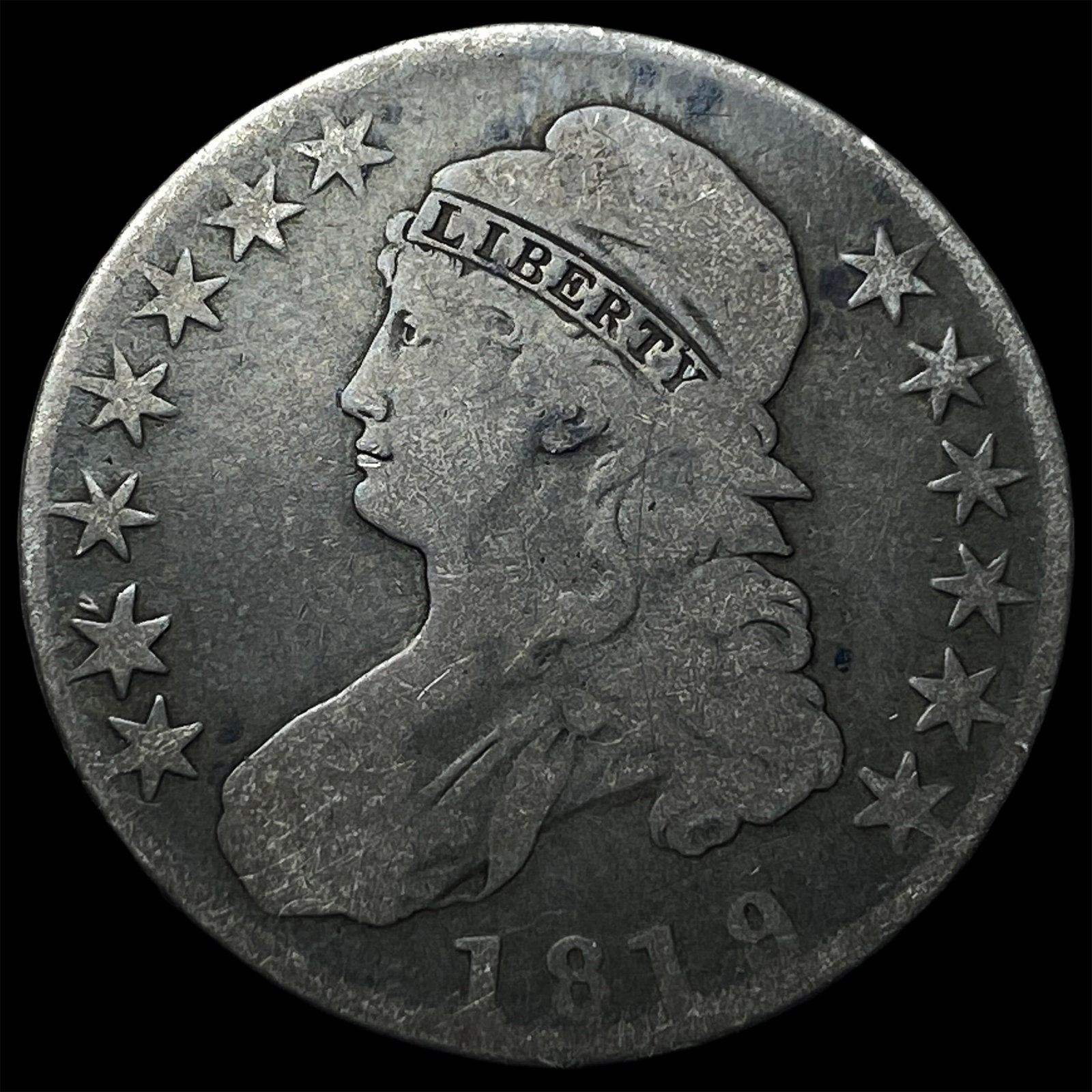 1819 Capped Bust Half Dollar NICELY CIRCULATED (1 of 2)