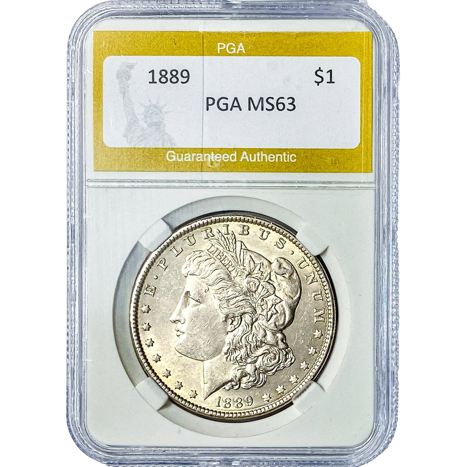 1889 Morgan Silver Dollar PGA MS63: 1889 Morgan Silver Dollar PGA MS63