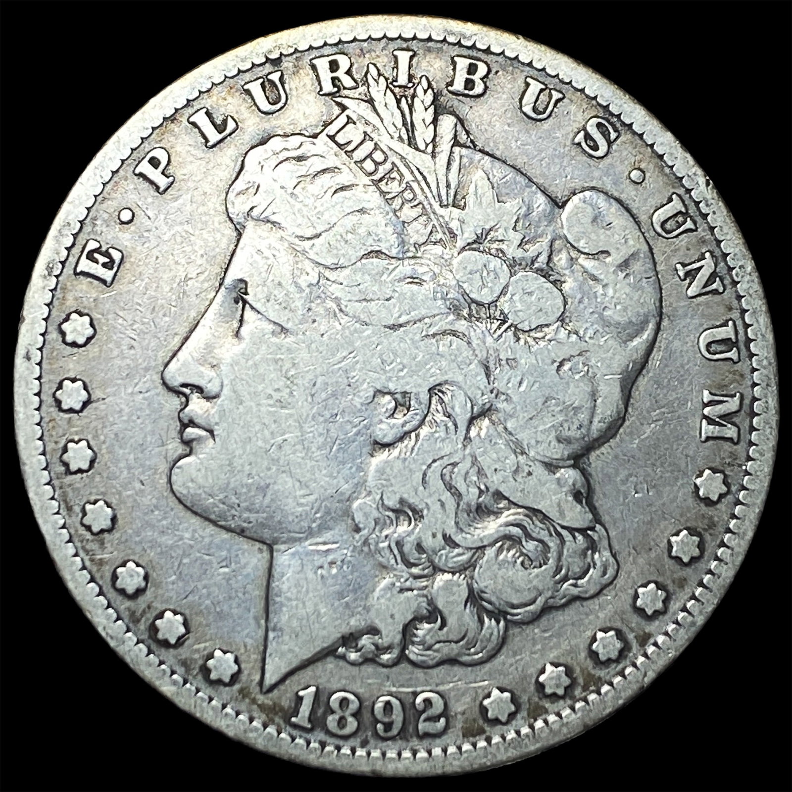 1892-S Silver Morgan Dollar LIGHTLY CIRCULATED: 1892-S Silver Morgan Dollar LIGHTLY CIRCULATED