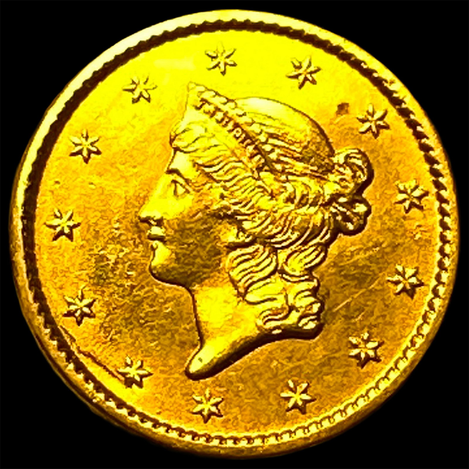 1850 Gold $1 Type 1 CHOICE AU: 1850 Gold $1 Type 1 CHOICE AU