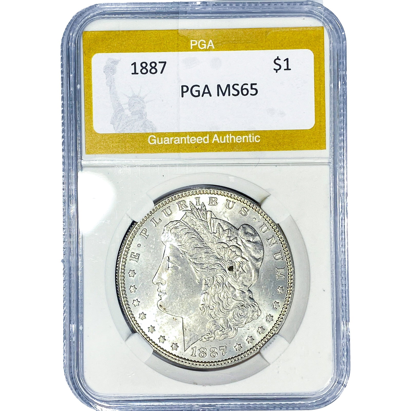 1887 Morgan Silver Dollar PGA MS65: 1887 Morgan Silver Dollar PGA MS65