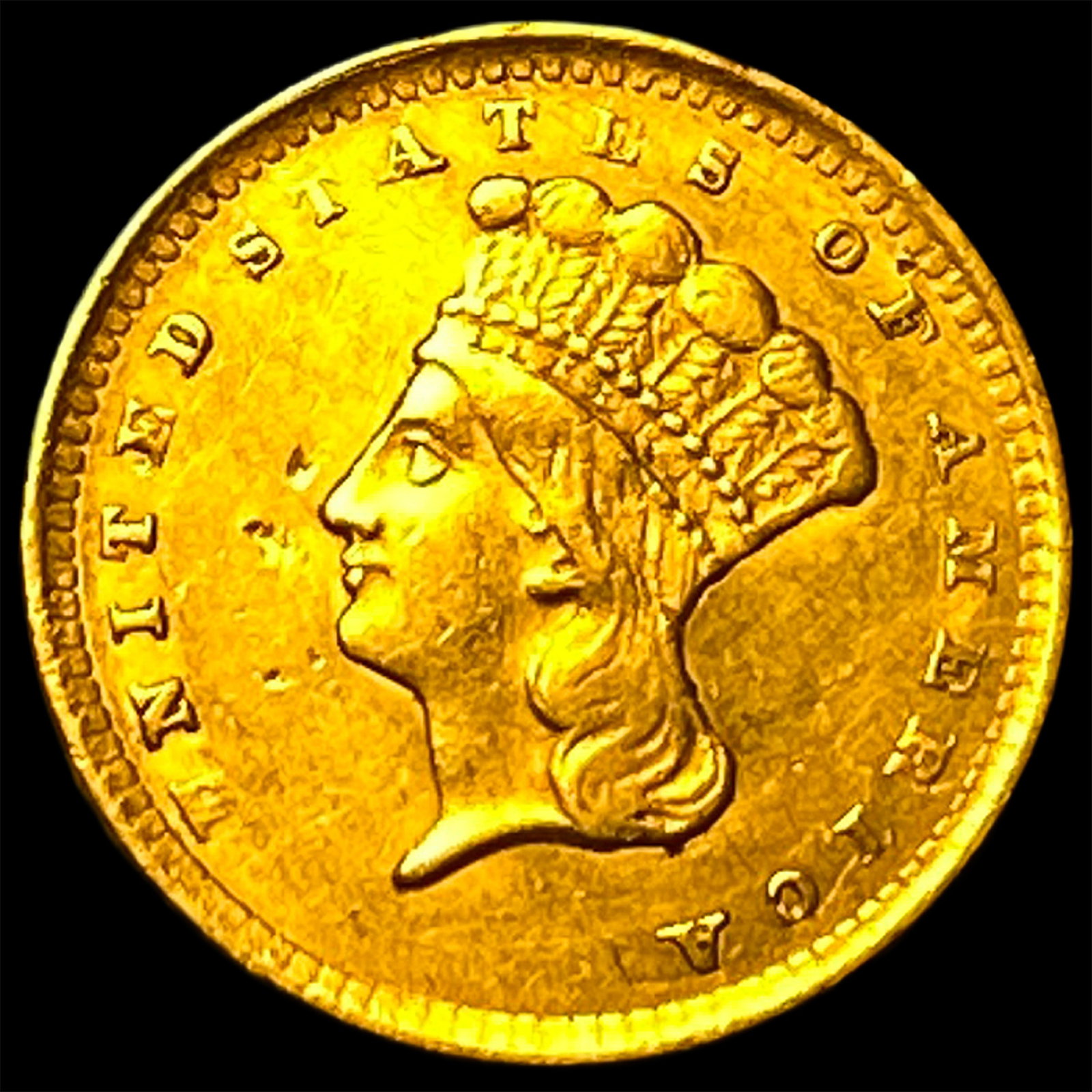 1856 Gold $1 Indian Princess Type 2 CHOICE AU: 1856 Gold $1 Indian Princess Type 2 CHOICE AU