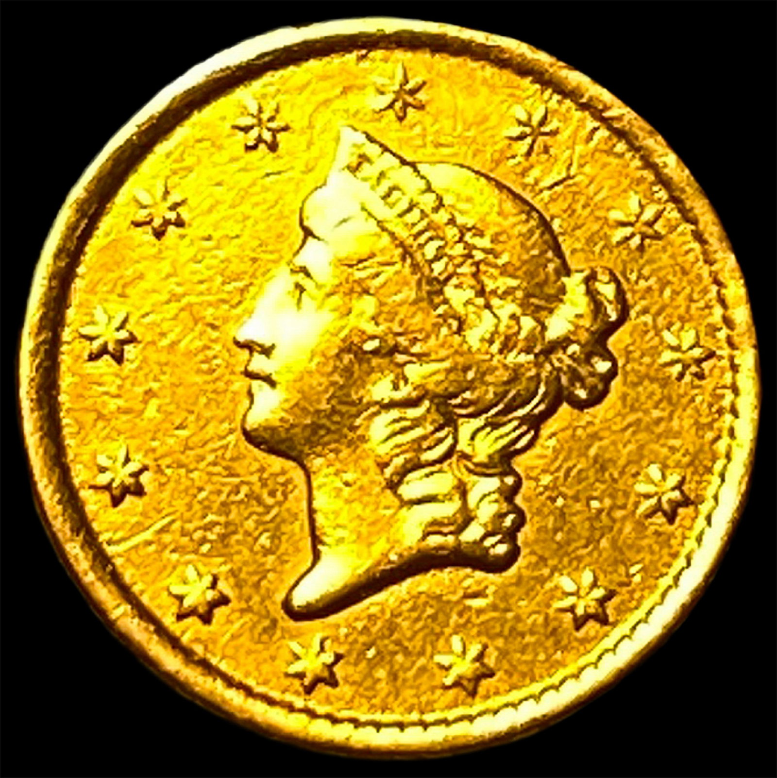 1851-O Gold $1 Liberty Head CLOSELY UNCIRCULATED: 1851-O Gold $1 Liberty Head CLOSELY UNCIRCULATED