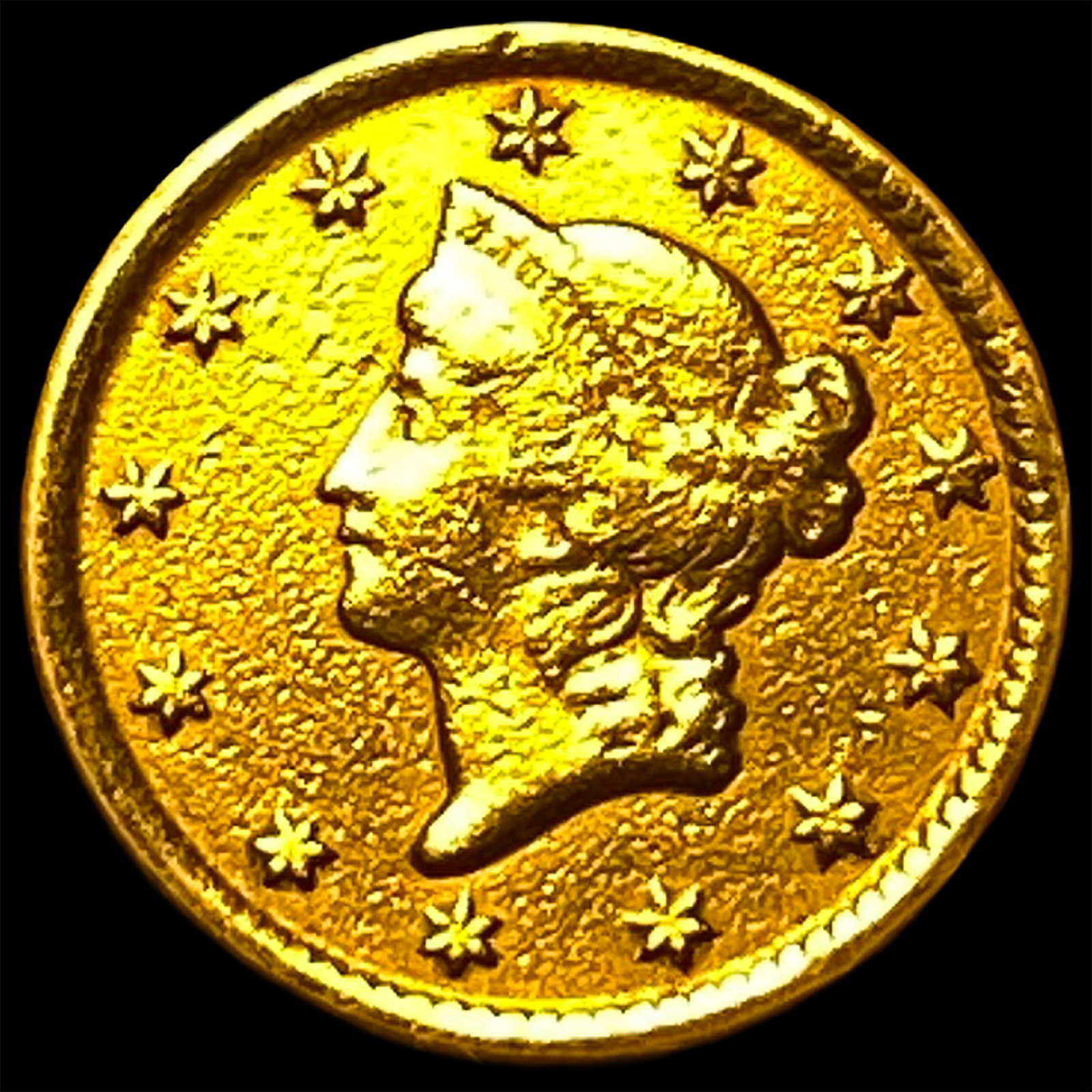 1853-O Gold $1 Liberty Head CLOSELY UNCIRCULATED (1 of 2)