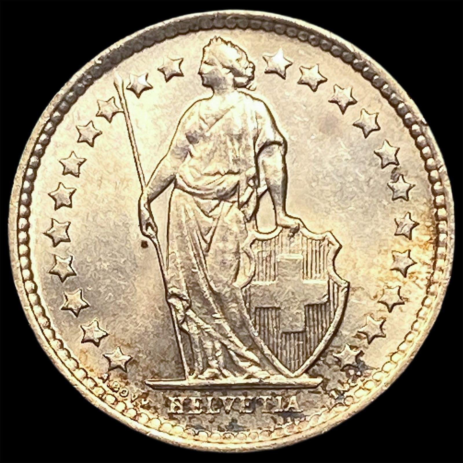 1963B Switzerland Silver 1/2 Franc KM 23: 1963B Switzerland Silver 1/2 Franc KM 23