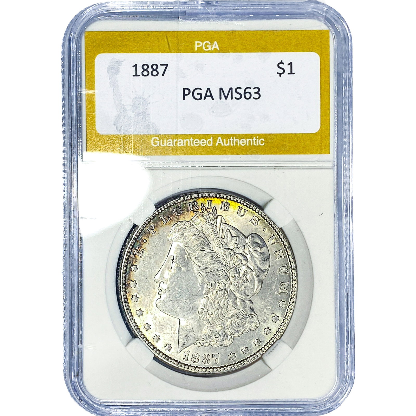 1887 Morgan Silver Dollar PGA MS63: 1887 Morgan Silver Dollar PGA MS63