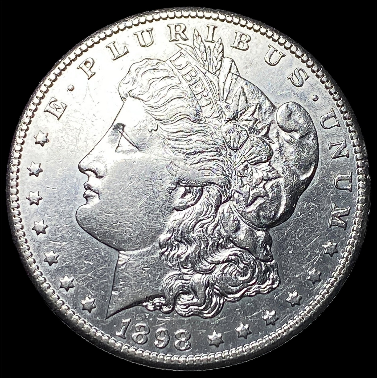 1898-S Morgan Silver Dollar CHOICE AU: 1898-S Morgan Silver Dollar CHOICE AU