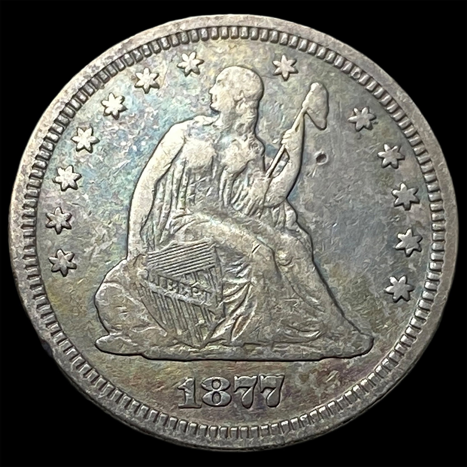 1877 Seated Liberty Quarter ABOUT UNCIRCULATED: 1877 Seated Liberty Quarter ABOUT UNCIRCULATED