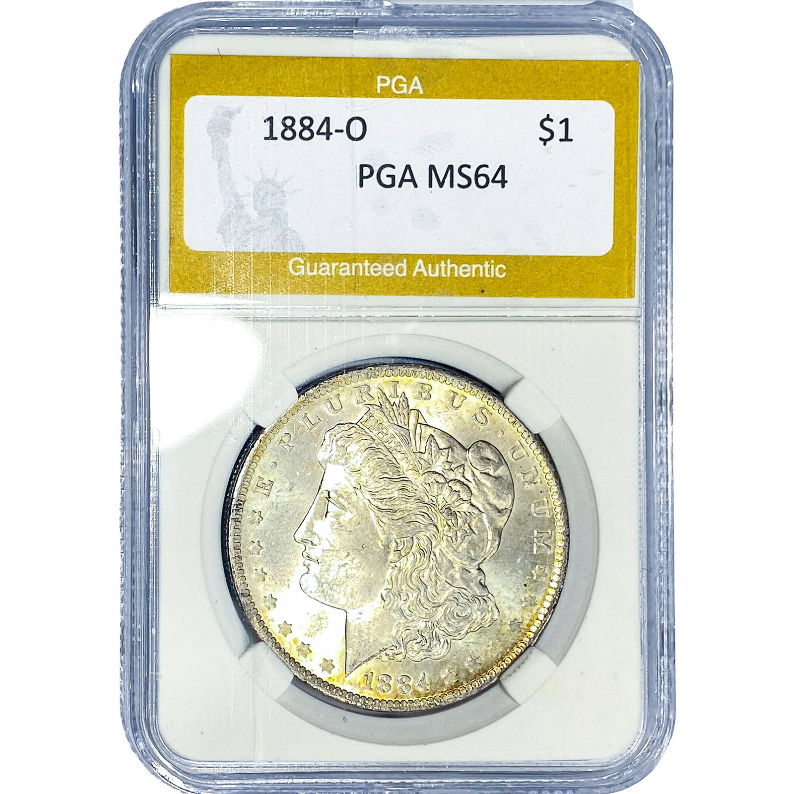 1884-O Morgan Silver Dollar PGA MS64: 1884-O Morgan Silver Dollar PGA MS64