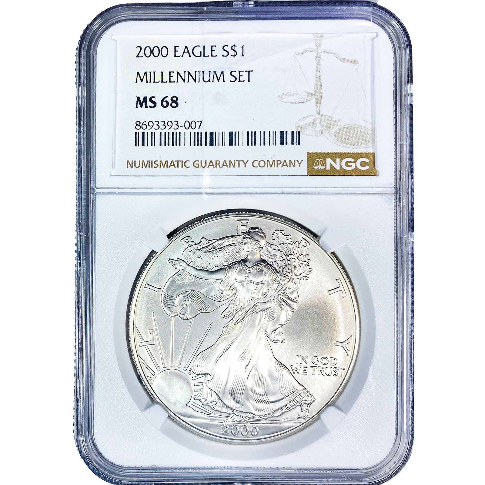 2000 Silver Eagle NGC MS68 (1 of 2)