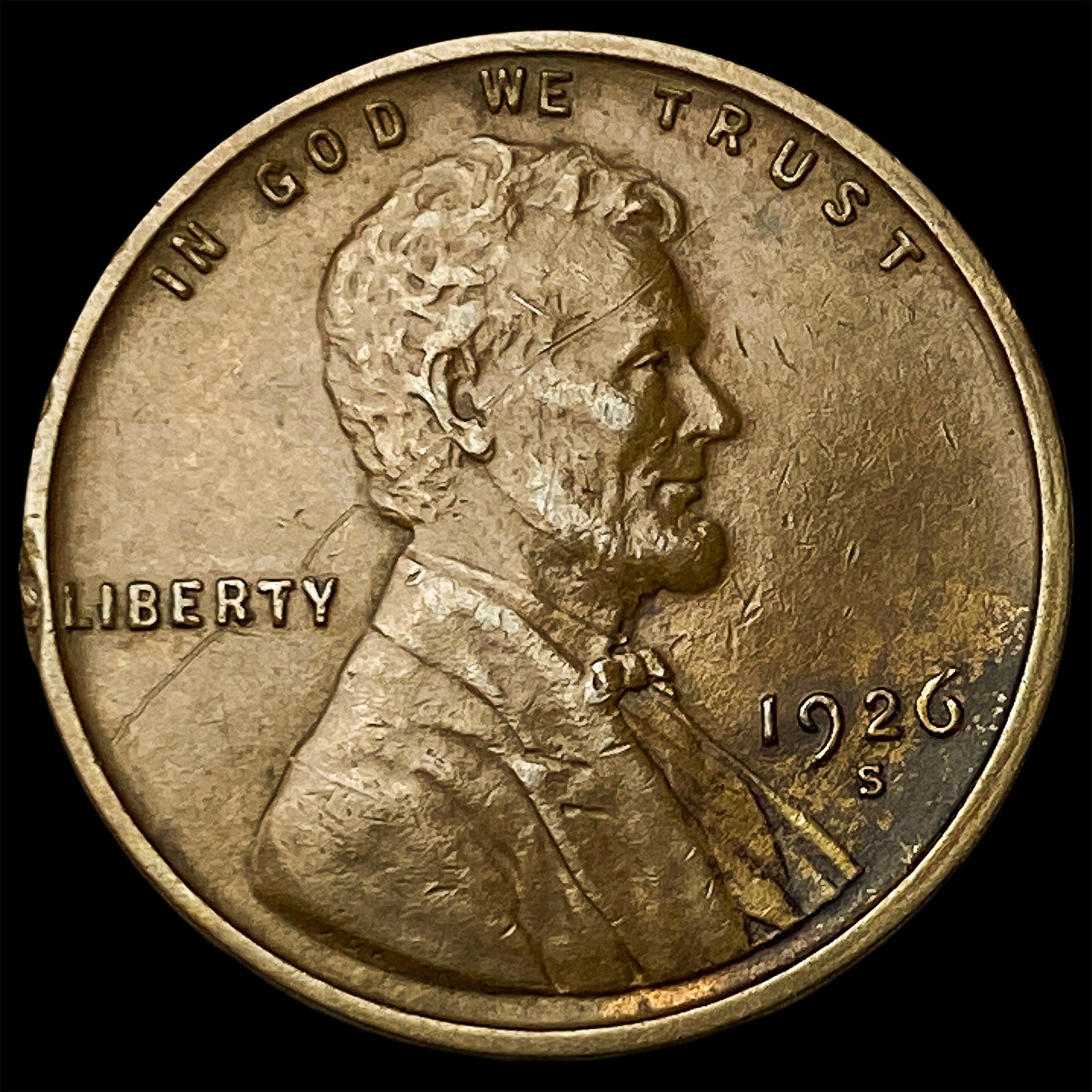 1926-S Lincoln Wheat Cent CLOSELY UNCIRCULATED: 1926-S Lincoln Wheat Cent CLOSELY UNCIRCULATED