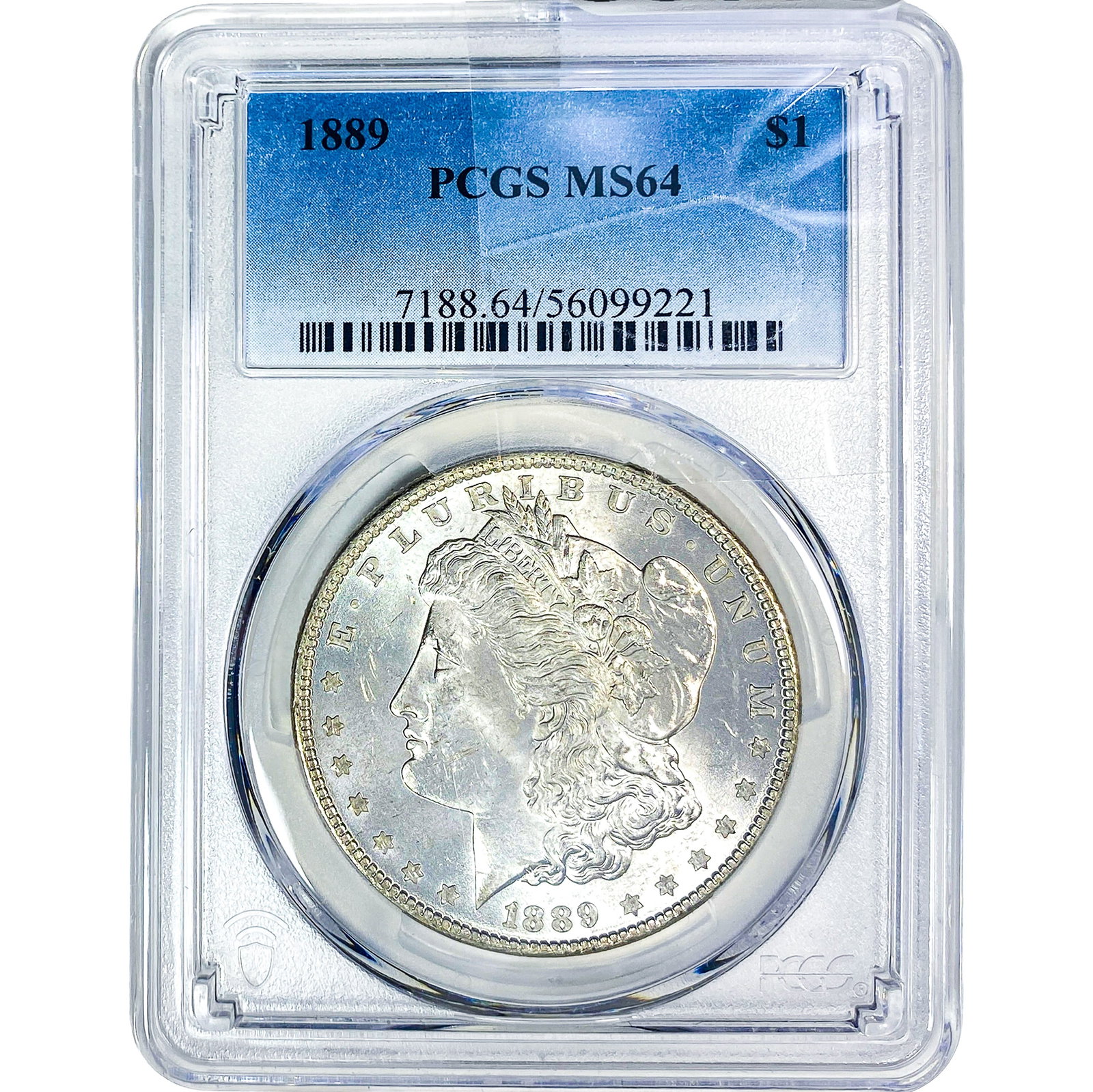 1889 Morgan Silver Dollar PCGS MS64: 1889 Morgan Silver Dollar PCGS MS64