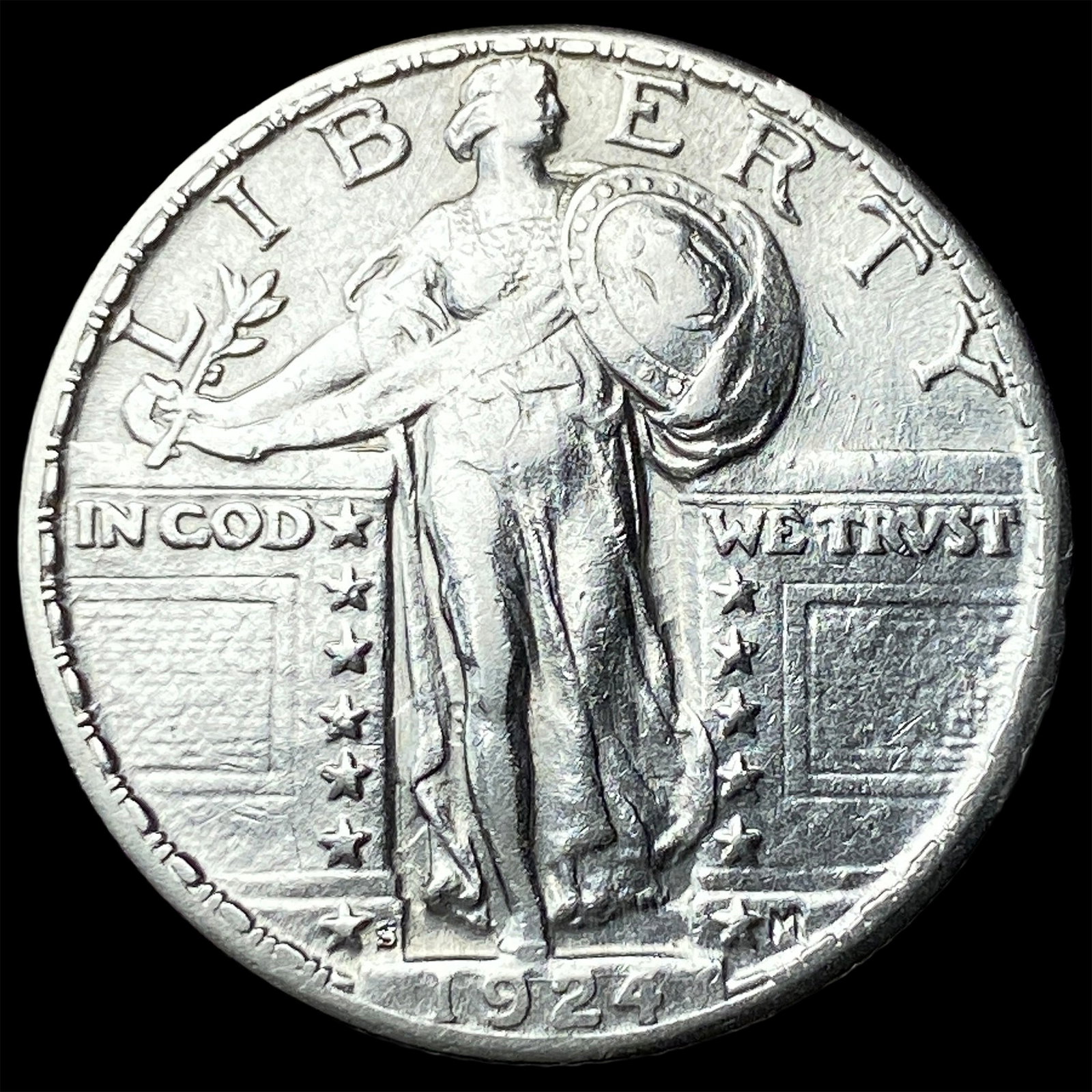 1924-S Standing Liberty Quarter CLOSELY UNCIRCULATED: 1924-S Standing Liberty Quarter CLOSELY UNCIRCULATED