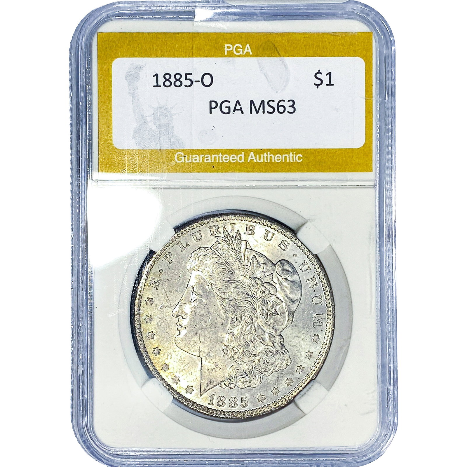 1885-O Morgan Silver Dollar PGA MS63: 1885-O Morgan Silver Dollar PGA MS63