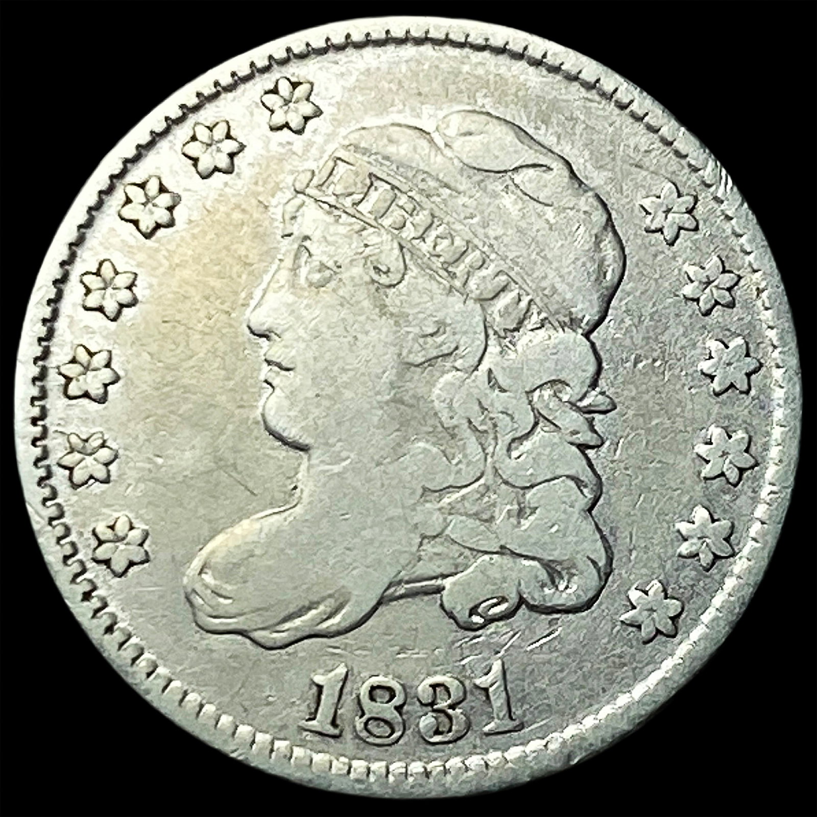 1831 Capped Bust Half Dime NICELY CIRCULATED: 1831 Capped Bust Half Dime NICELY CIRCULATED