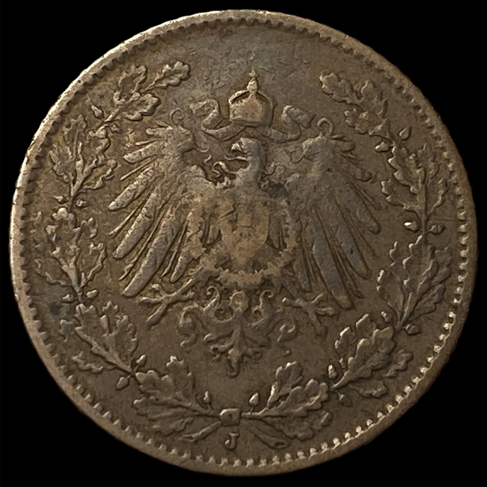 1906-J German Silver 1/2 Mark (1 of 2)