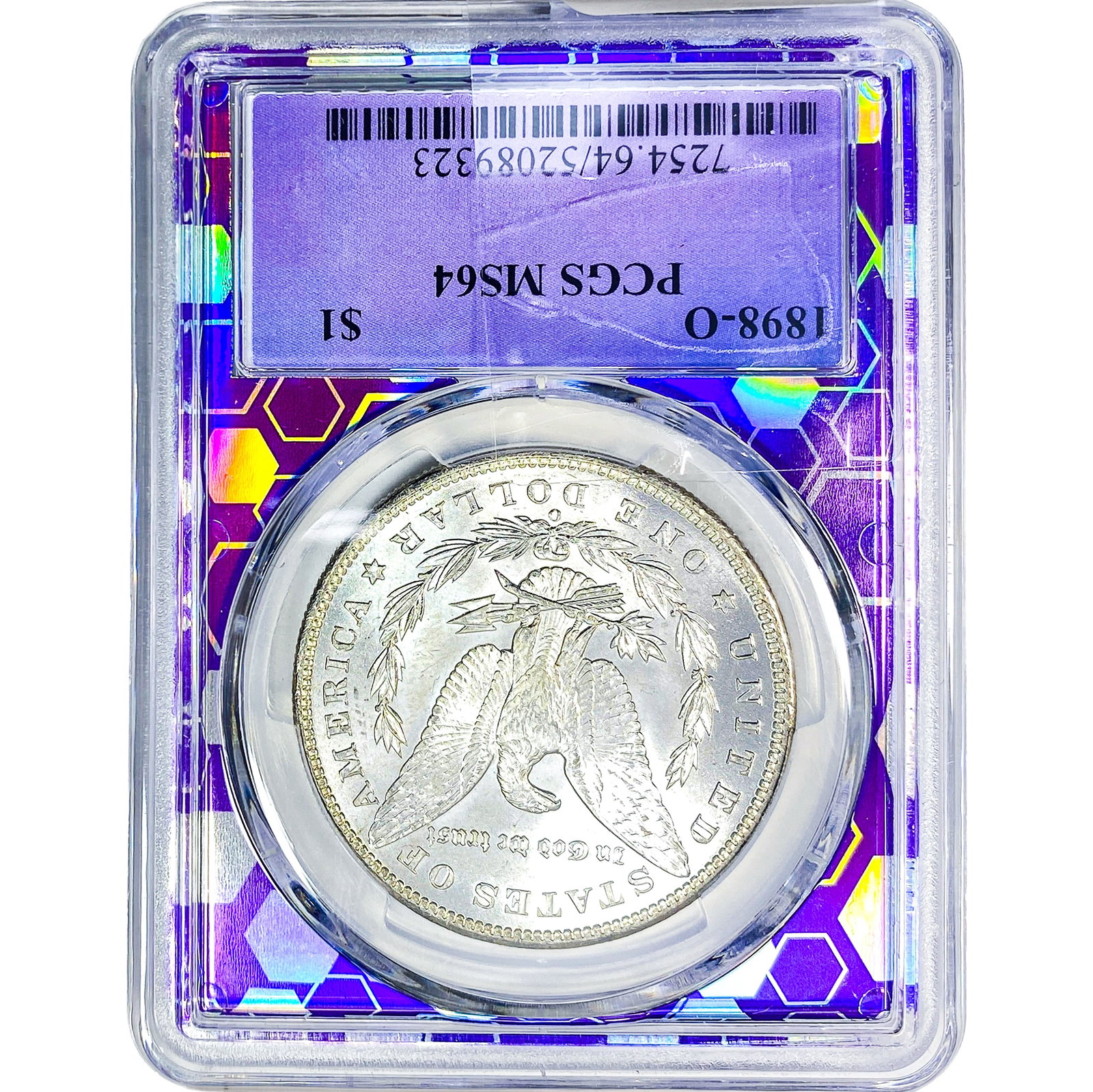 1898-O Morgan Silver Dollar PCGS MS64: 1898-O Morgan Silver Dollar PCGS MS64