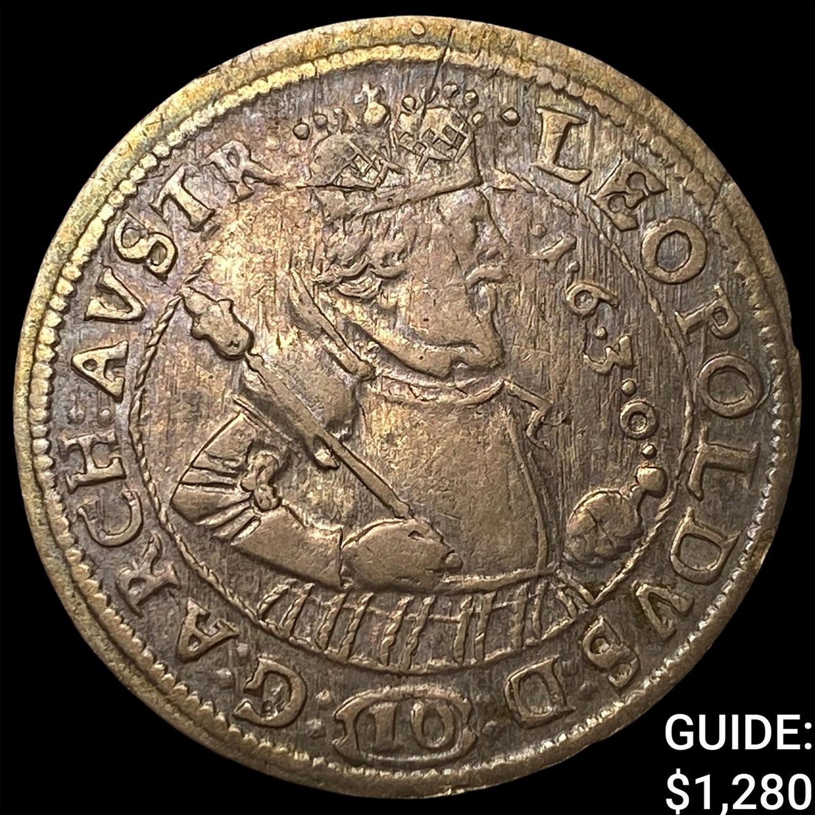 1630 Austria Silver 10 Kreuzer - Leopold V (1 of 2)