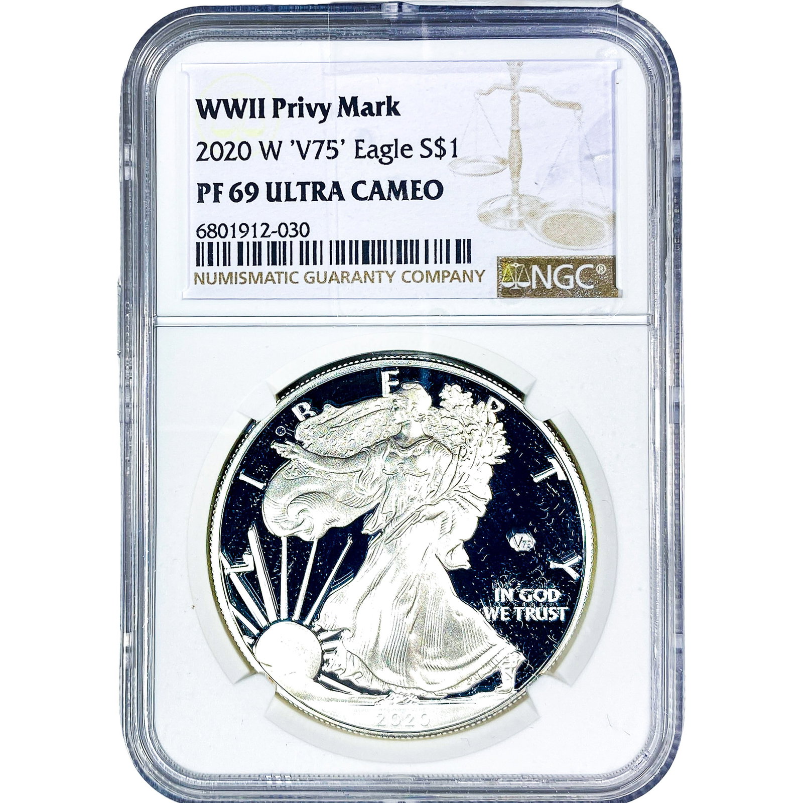 2020-W Silver Eagle NGC PF69 Ultra Cameo: 2020-W Silver Eagle NGC PF69 Ultra Cameo