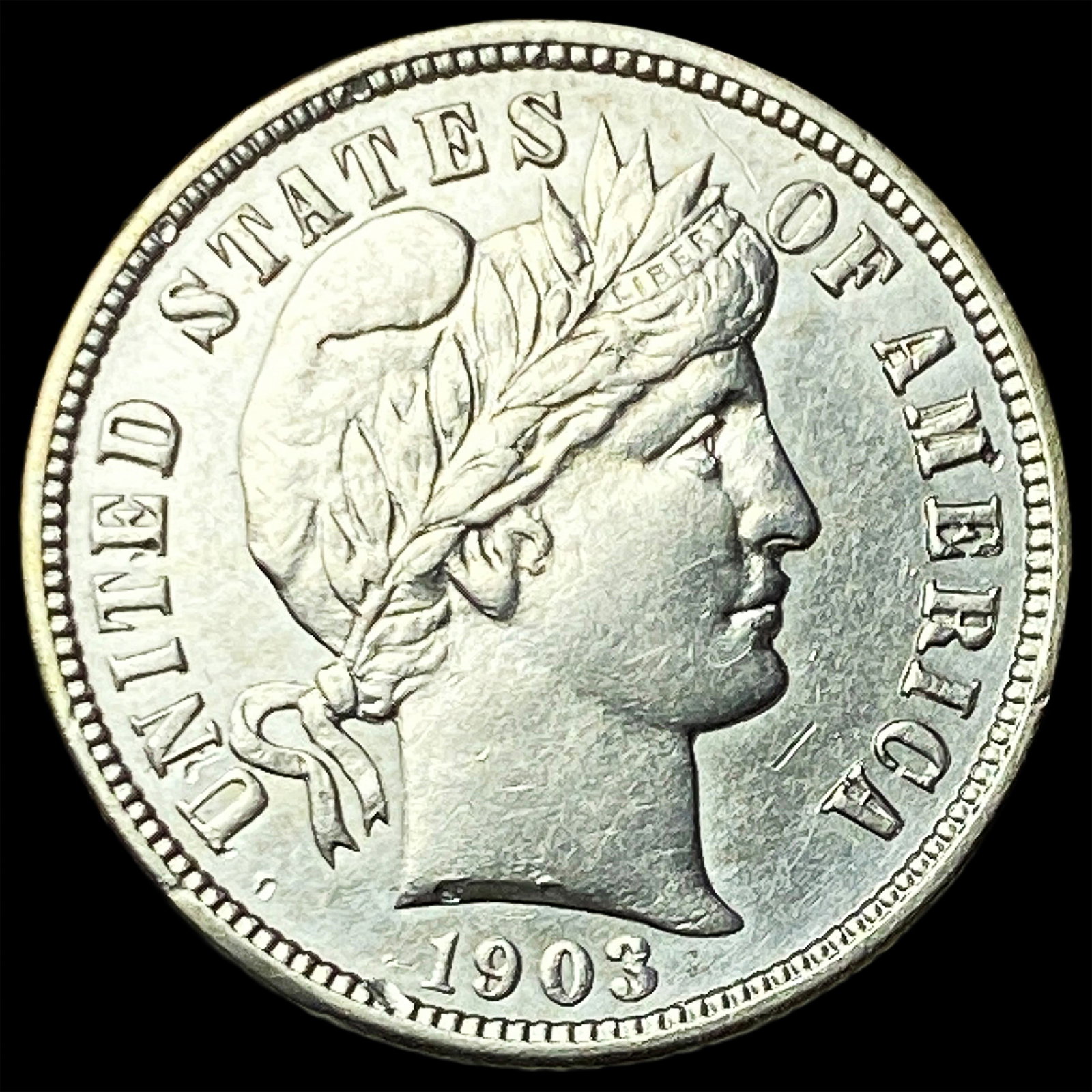 1903-O Silver Barber Dime CLOSELY UNCIRCULATED: 1903-O Silver Barber Dime CLOSELY UNCIRCULATED
