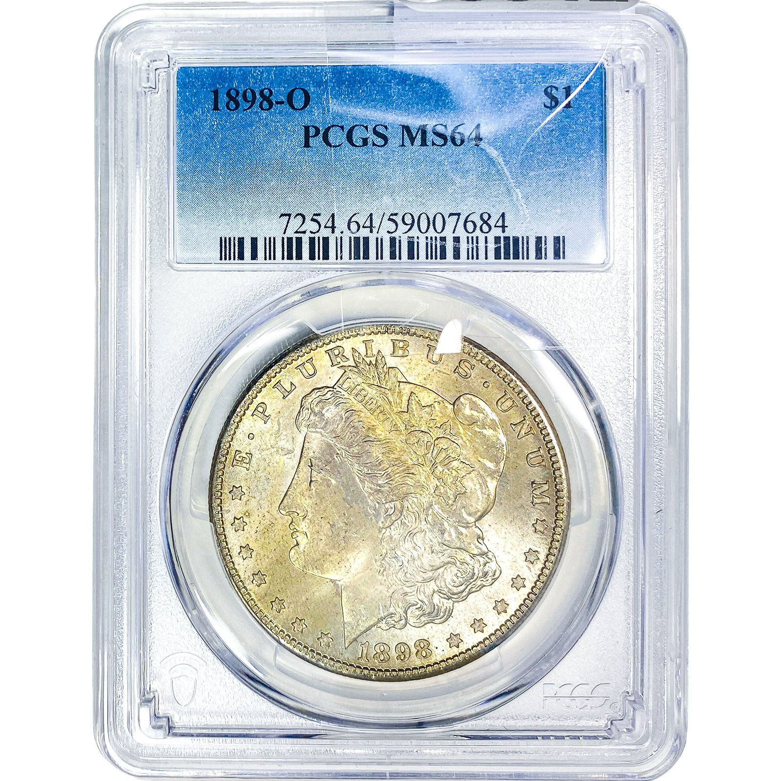 1898-O Morgan Silver Dollar PCGS MS64: 1898-O Morgan Silver Dollar PCGS MS64