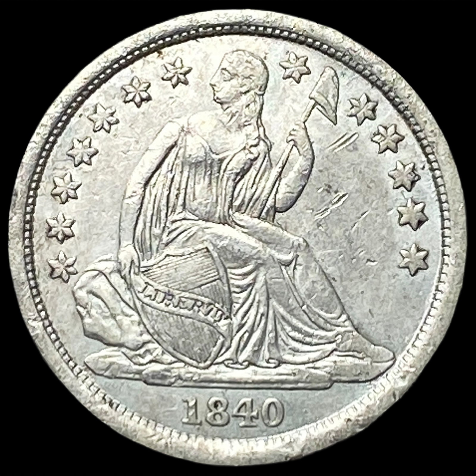 1840 Seated Liberty Dime CHOICE AU: 1840 Seated Liberty Dime CHOICE AU