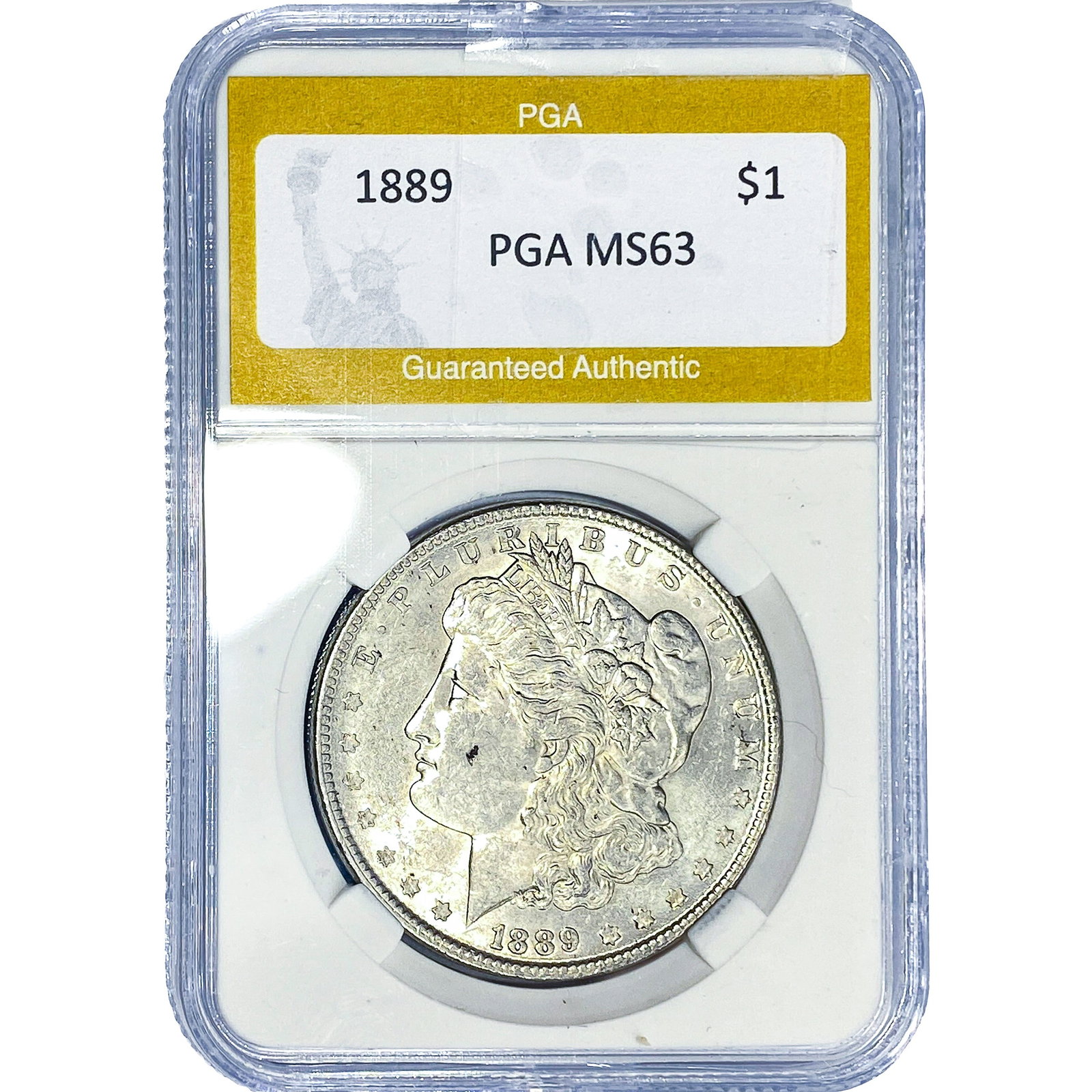 1889 Morgan Silver Dollar PGA MS63: 1889 Morgan Silver Dollar PGA MS63