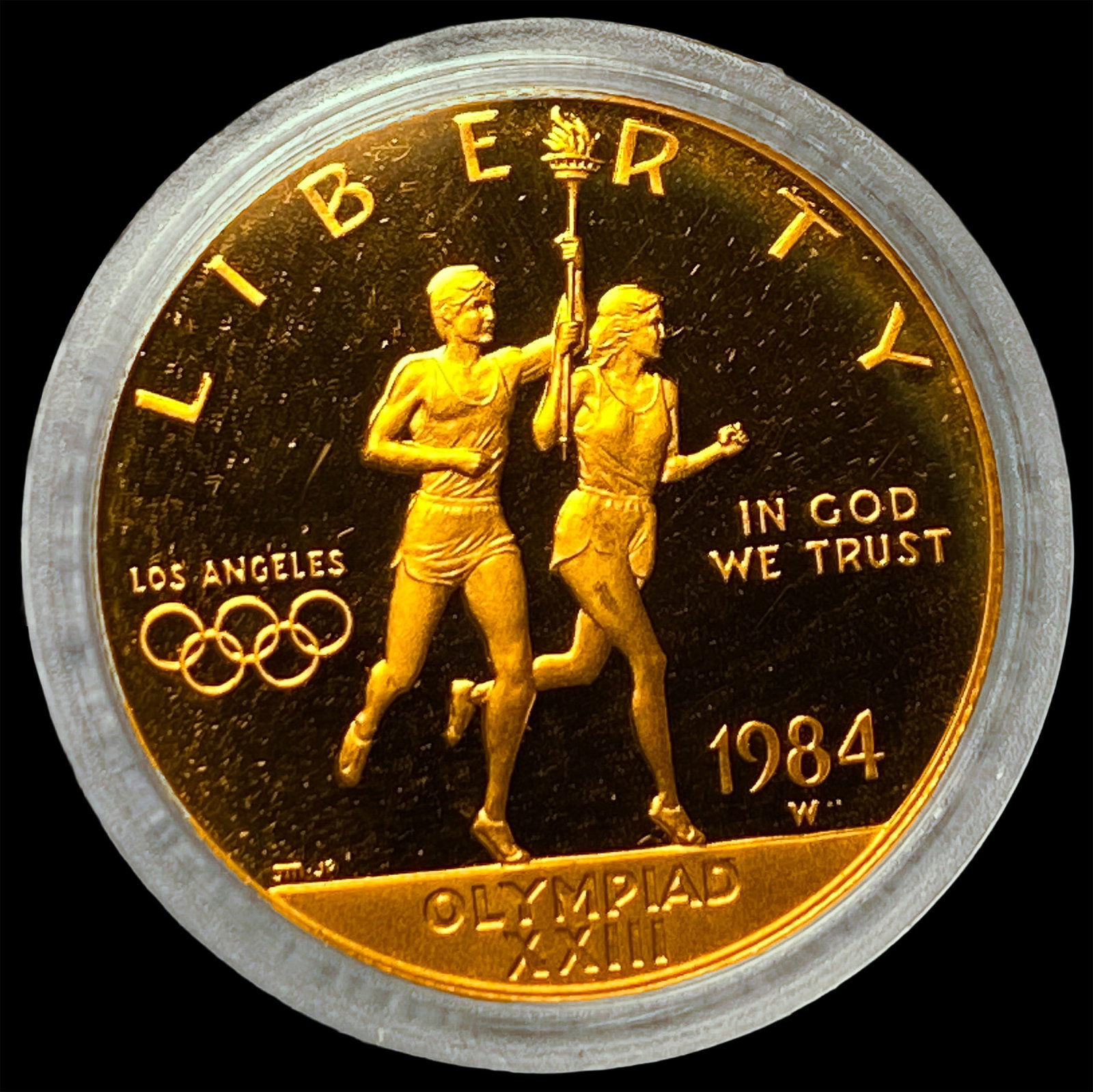1984-W .4838 oz Gold $10 Olympic Commemorative GEM PROOF: 1984-W .4838 oz Gold $10 Olympic Commemorative GEM PROOF