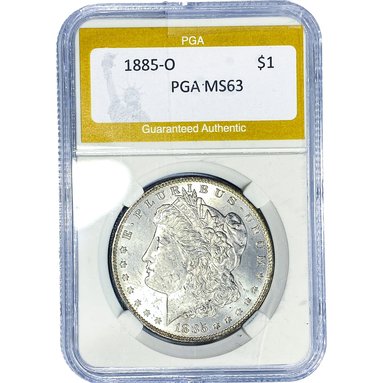 1885-O Morgan Silver Dollar PGA MS63: 1885-O Morgan Silver Dollar PGA MS63