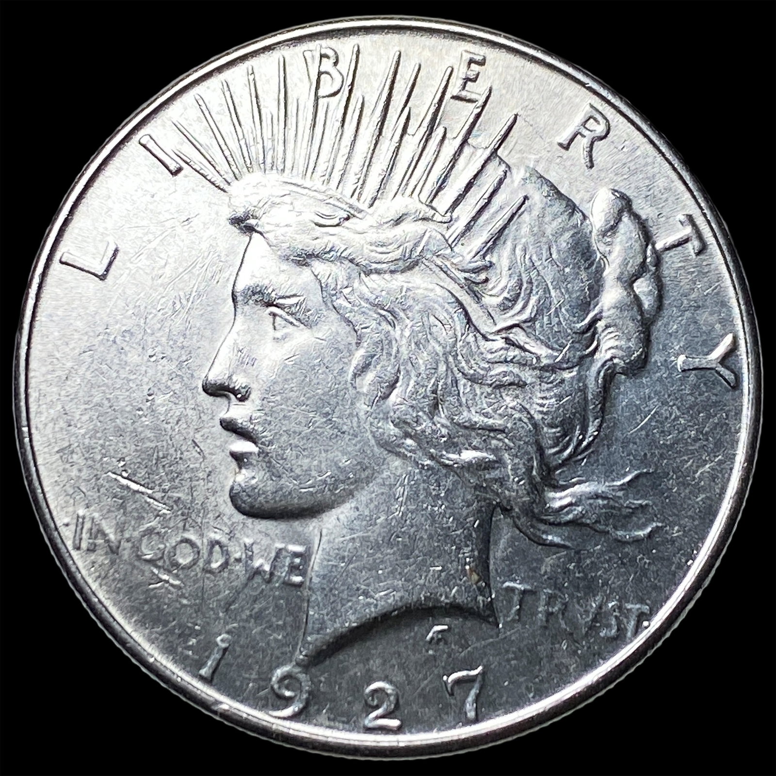 1927-S Peace Silver Dollar CHOICE AU: 1927-S Peace Silver Dollar CHOICE AU