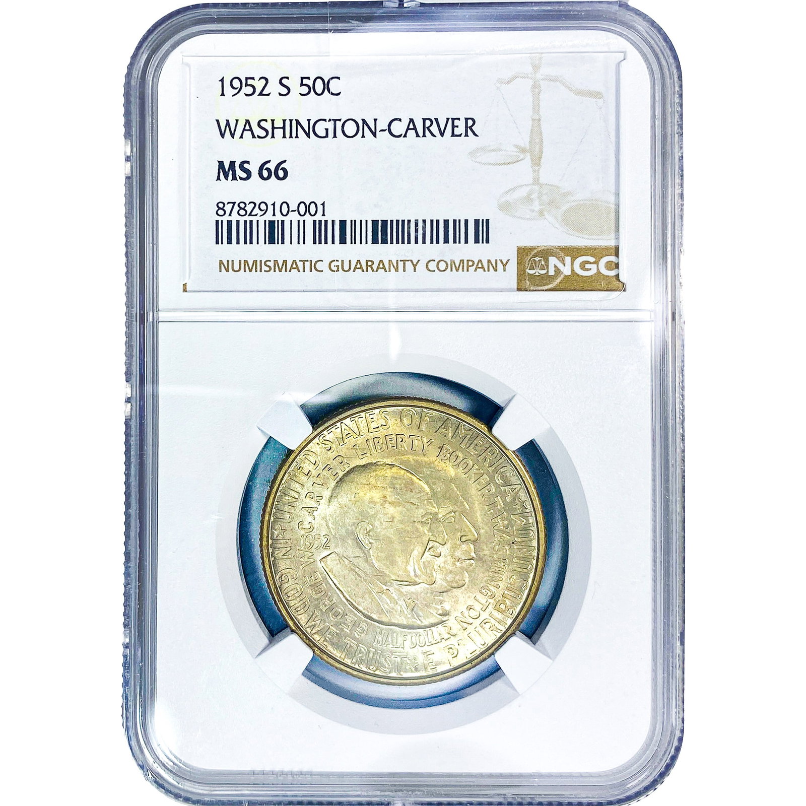 1952-S Washington Carver Half Dollar NGC MS66 (1 of 2)