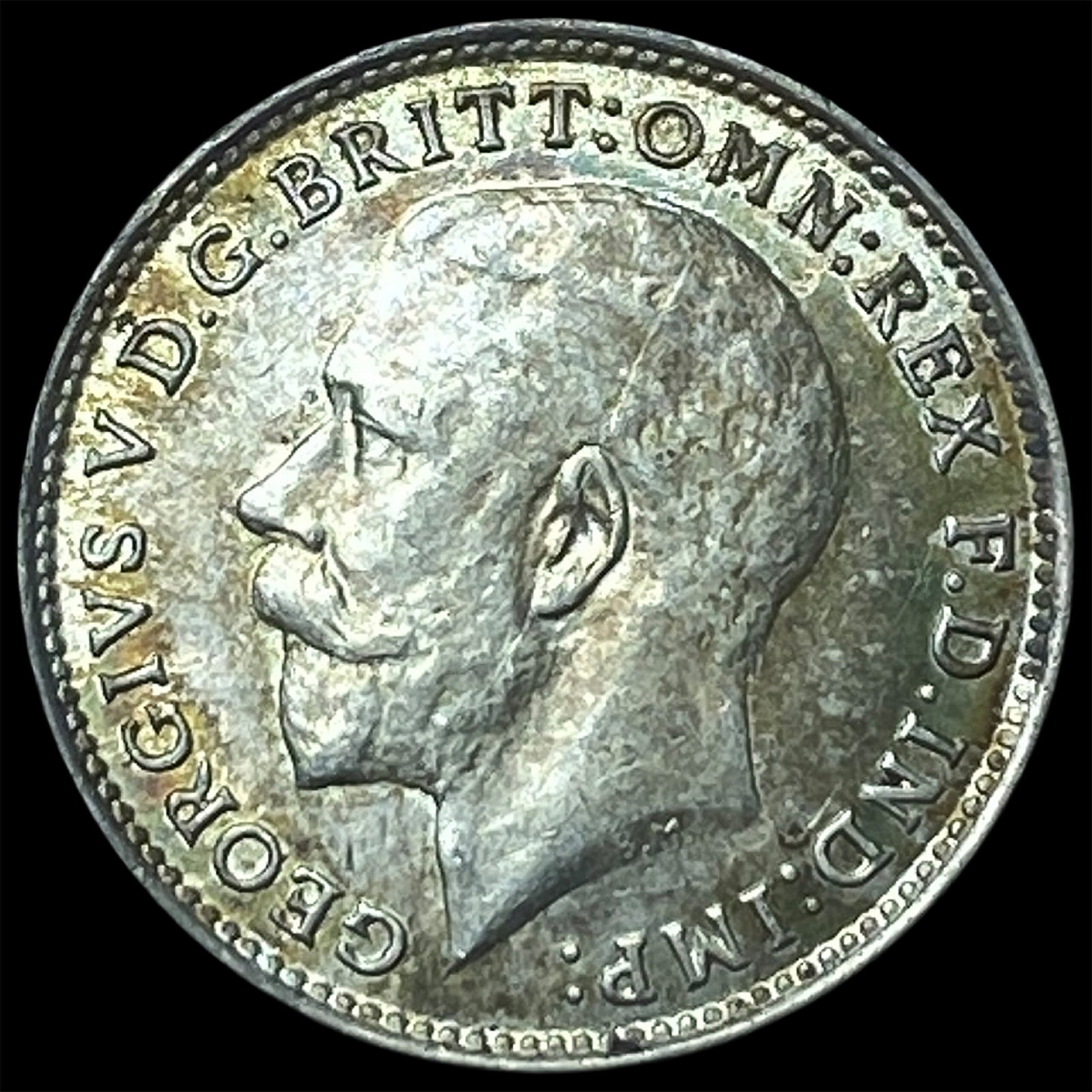 1918 Great Britain Silver 3 Pence: 1918 Great Britain Silver 3 Pence