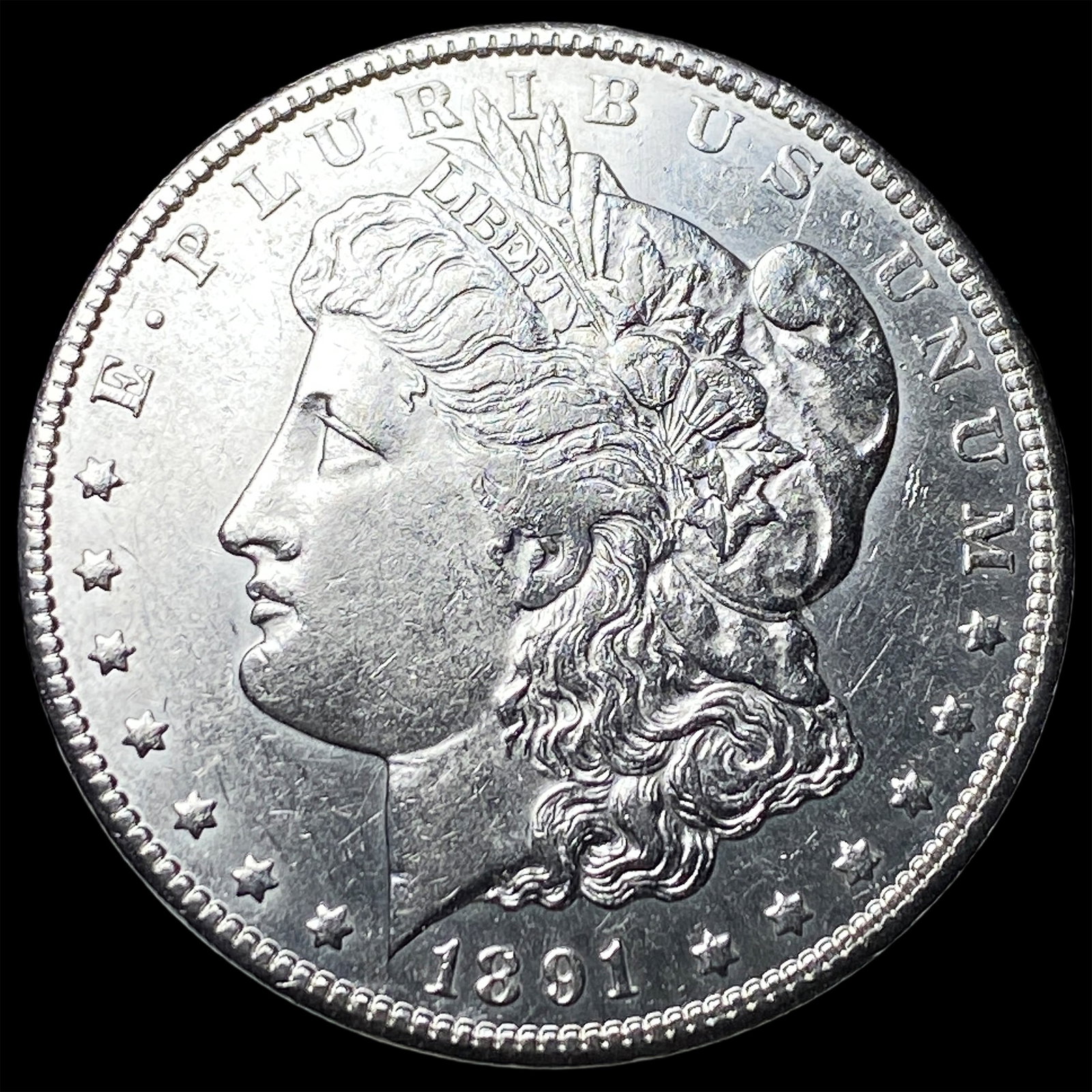 1891-CC Silver Morgan Dollar CHOICE AU: 1891-CC Silver Morgan Dollar CHOICE AU