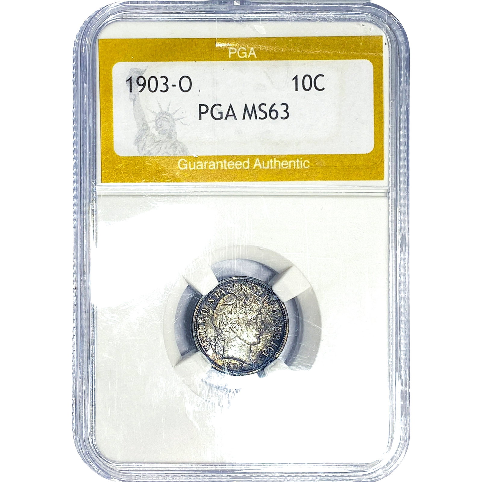 1903-O Barber Dime PGA MS63: 1903-O Barber Dime PGA MS63