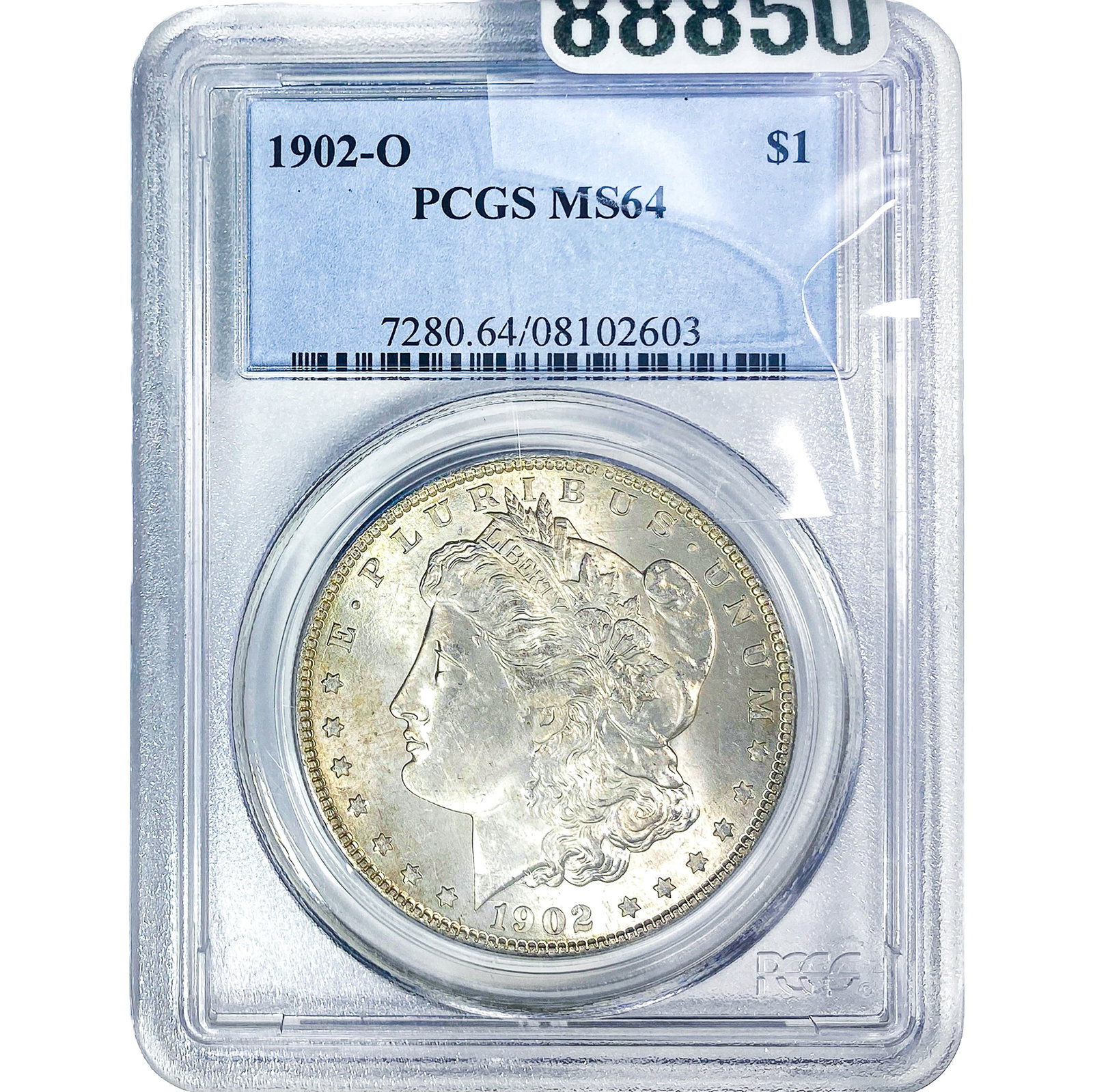 1902-O Morgan Silver Dollar PCGS MS64: 1902-O Morgan Silver Dollar PCGS MS64
