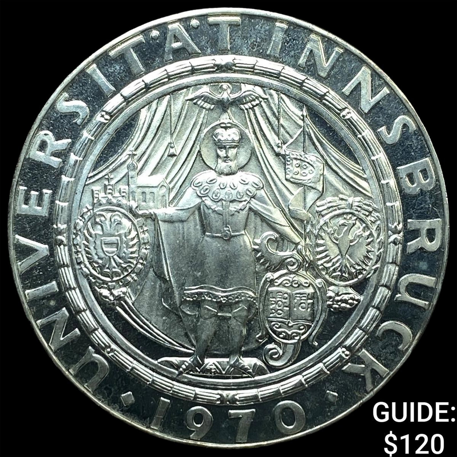 1970 Austria Silver 50 Schillings: 1970 Austria Silver 50 Schillings
