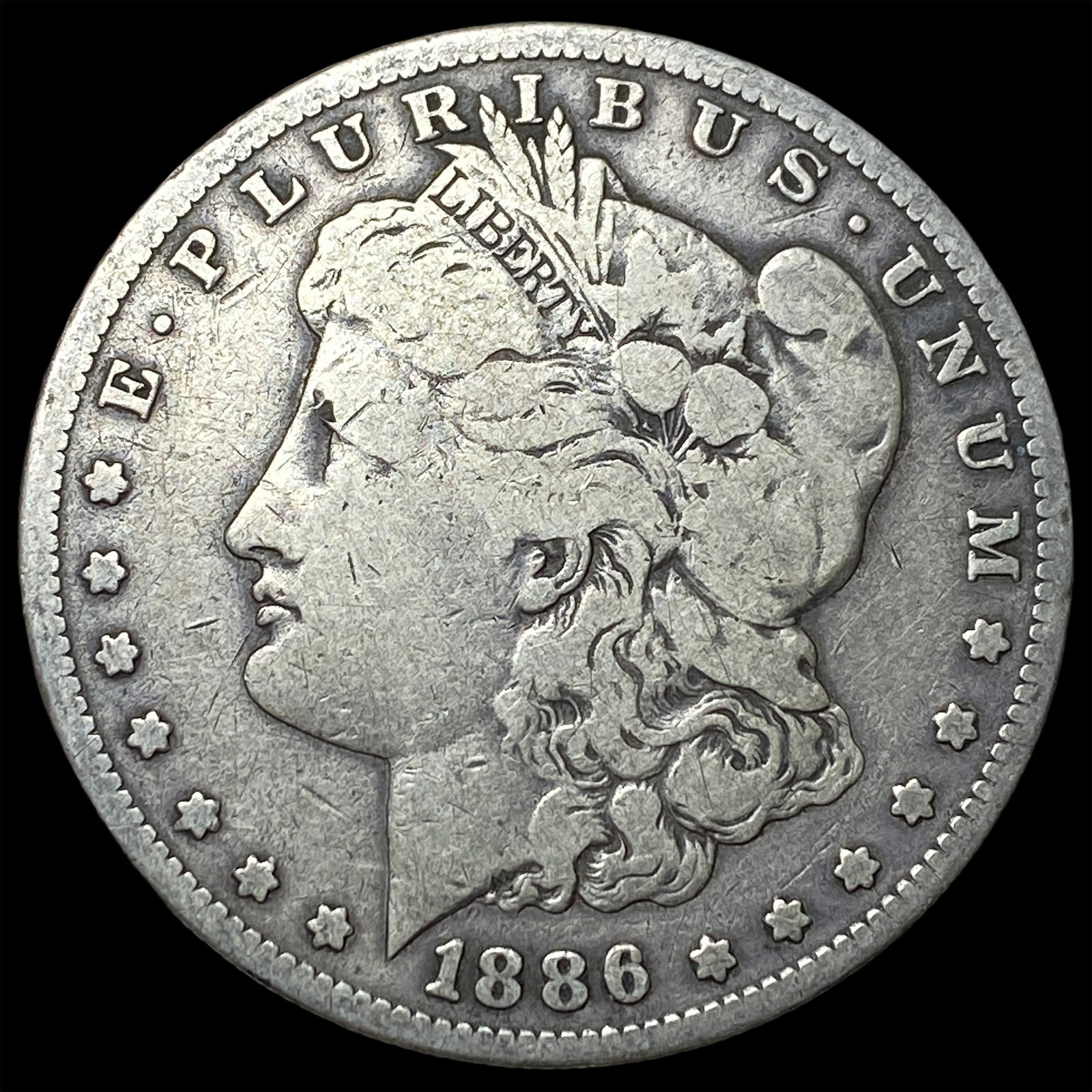 1886-S Silver Morgan Dollar LIGHTLY CIRCULATED: 1886-S Silver Morgan Dollar LIGHTLY CIRCULATED