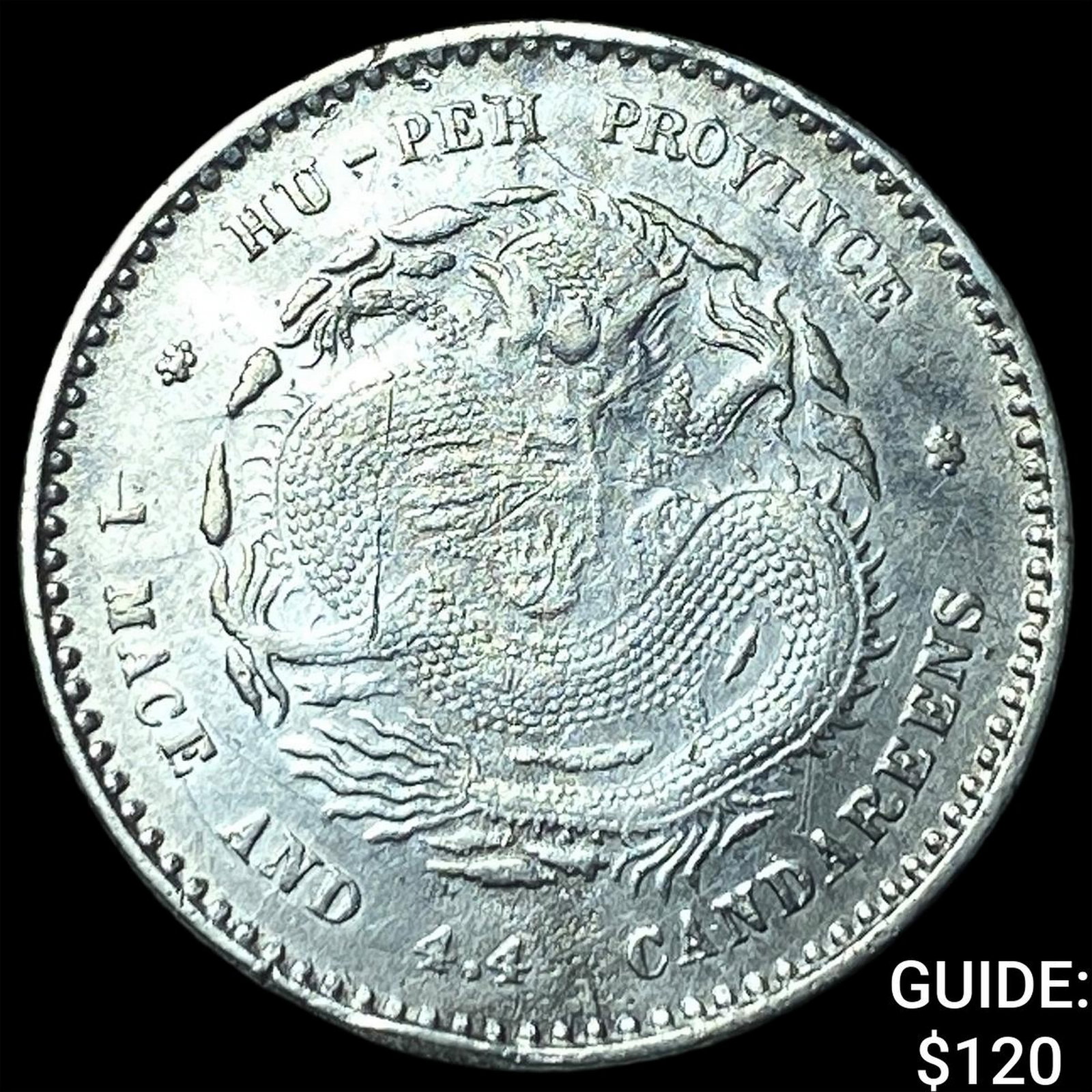 1895-1907 China, Hu Pei Province 20 Cents: 1895-1907 China, Hu Pei Province 20 Cents