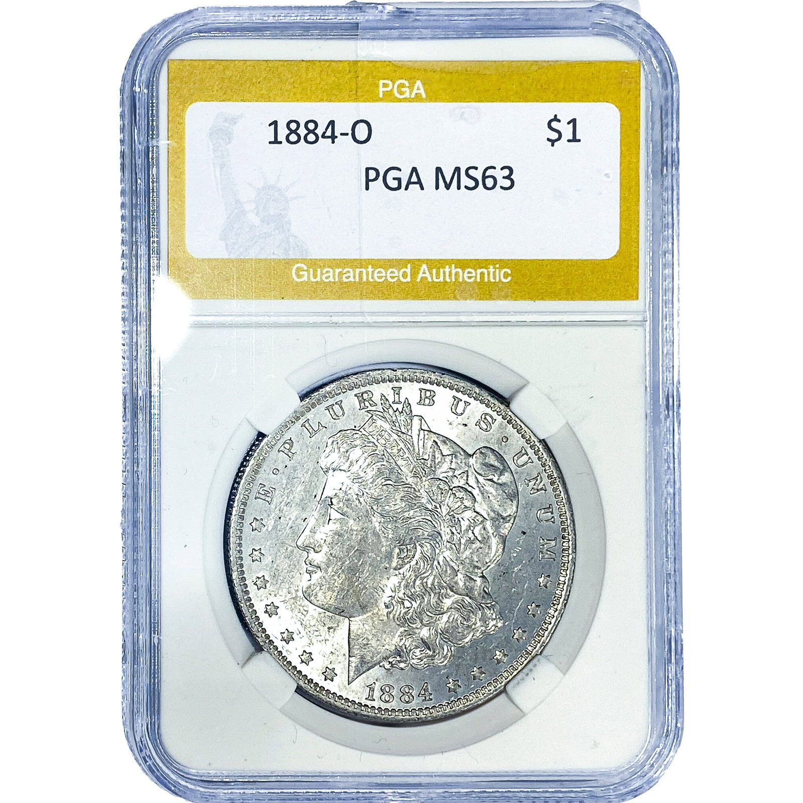 1884-O Morgan Silver Dollar PGA MS63: 1884-O Morgan Silver Dollar PGA MS63