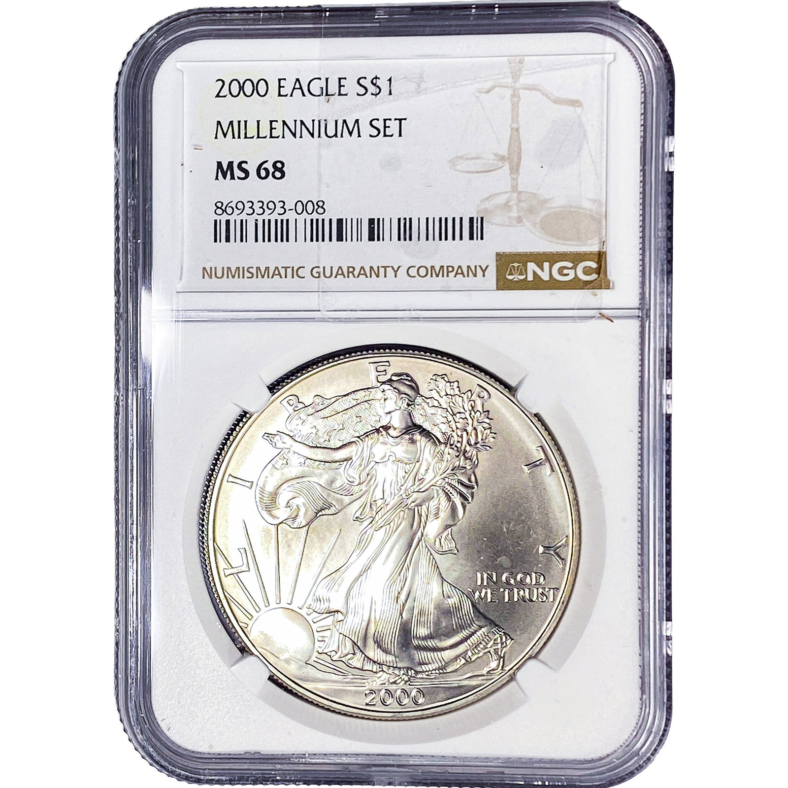 2000 Silver Eagle NGC MS68 (1 of 2)