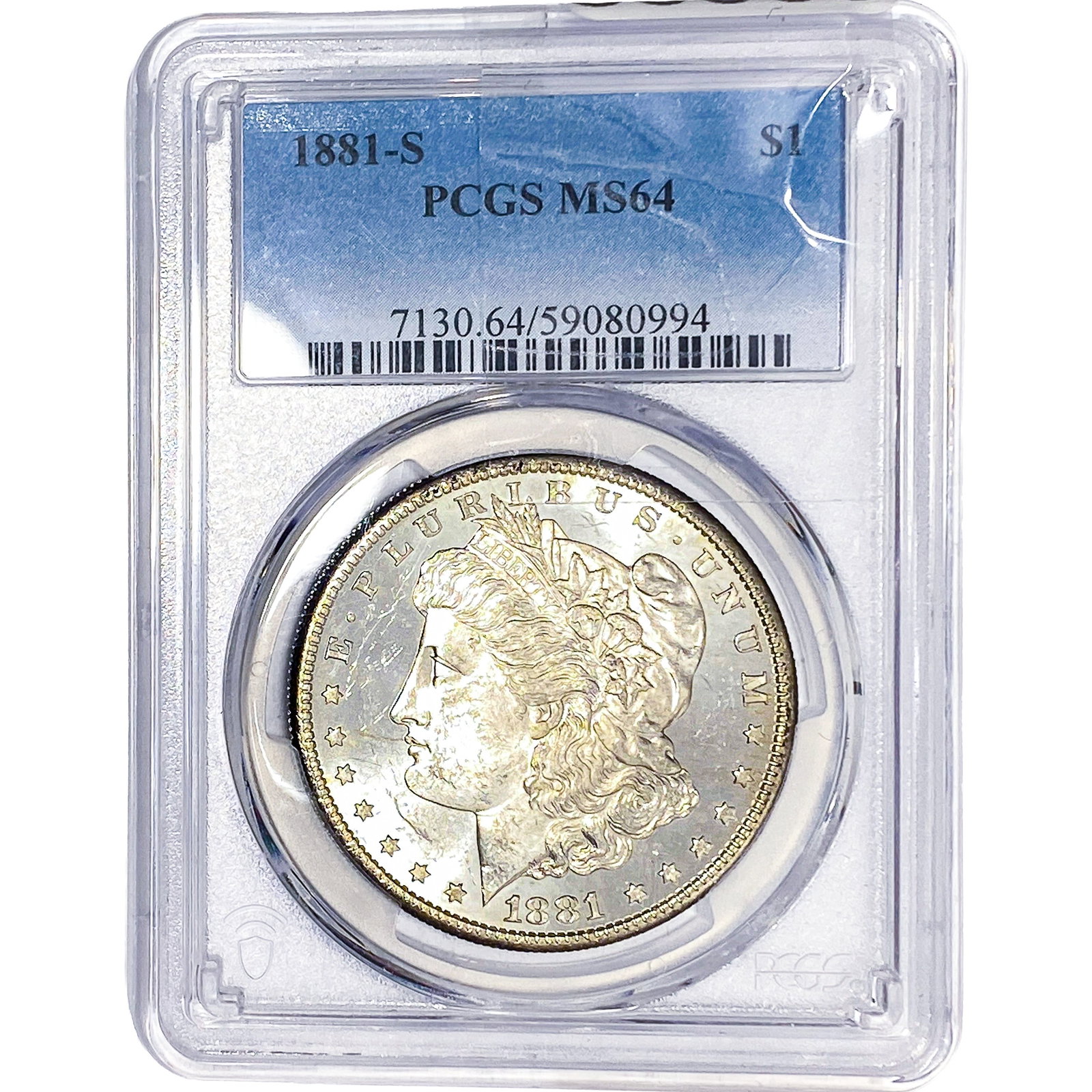 1881-S Morgan Silver Dollar PCGS MS64: 1881-S Morgan Silver Dollar PCGS MS64