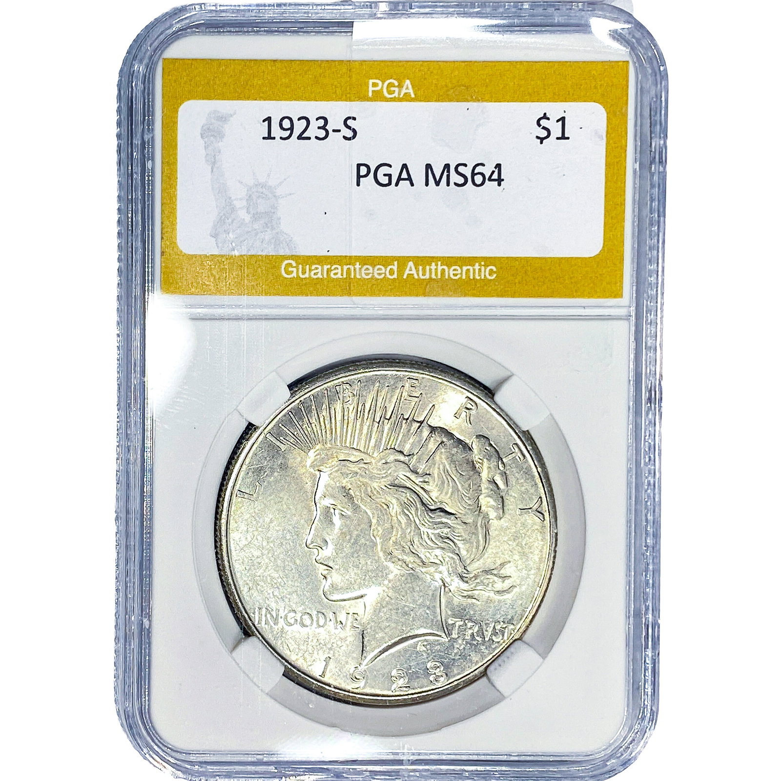 1923-S Silver Peace Dollar PGA MS64 (1 of 2)