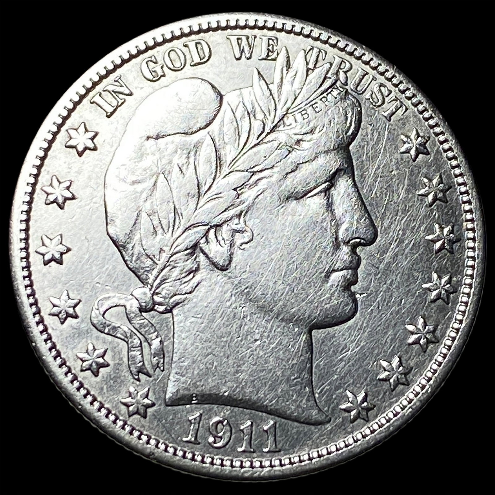 1911 Silver Barber Half Dollar NEARLY UNCIRCULATED: 1911 Silver Barber Half Dollar NEARLY UNCIRCULATED