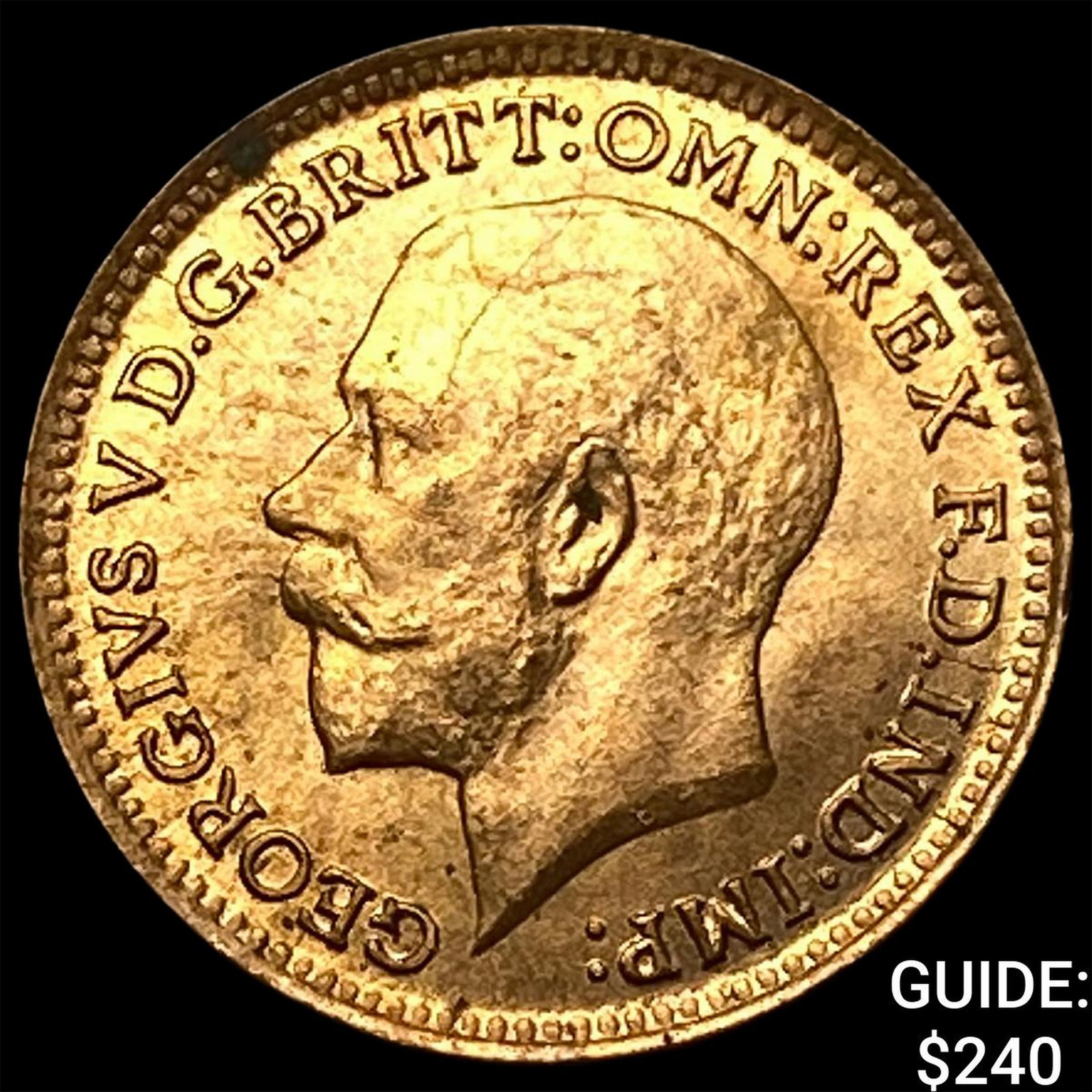 1913 Great Britain Bronze 1/3 Farthing: 1913 Great Britain Bronze 1/3 Farthing