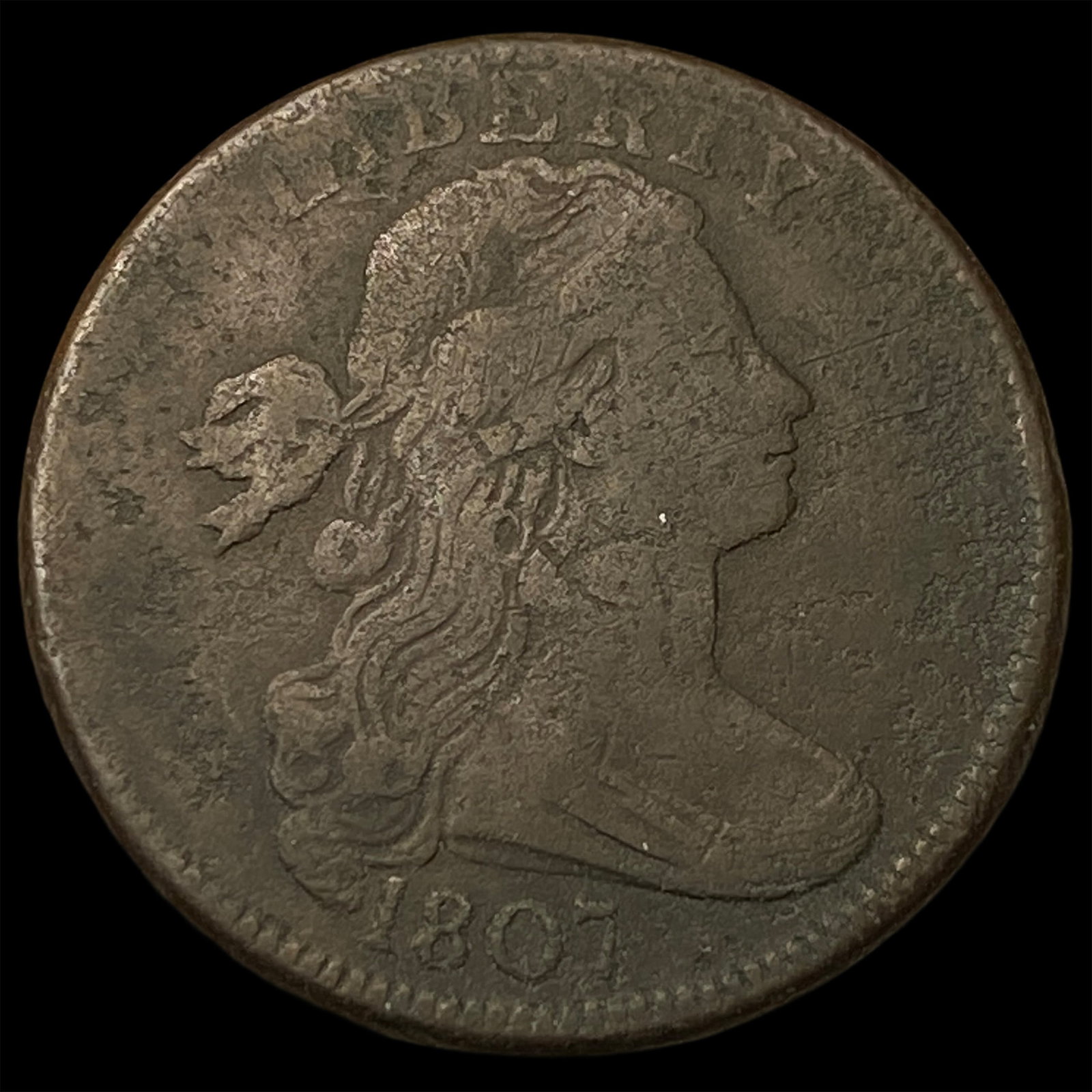 1807 Draped Bust Large Cent ABOUT UNCIRCULATED: 1807 Draped Bust Large Cent ABOUT UNCIRCULATED