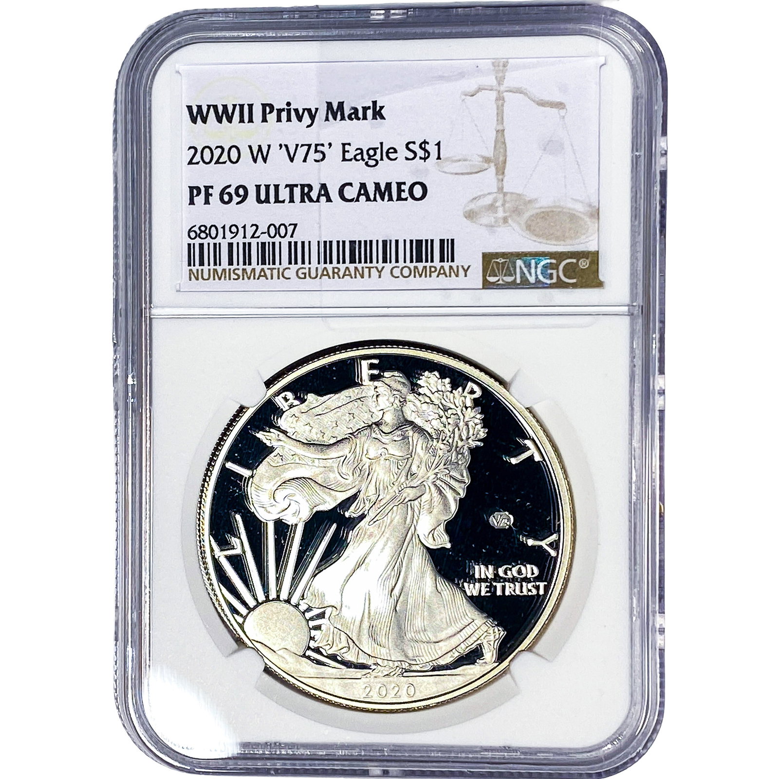 2020-W Silver Eagle NGC PF69 Ultra Cameo: 2020-W Silver Eagle NGC PF69 Ultra Cameo