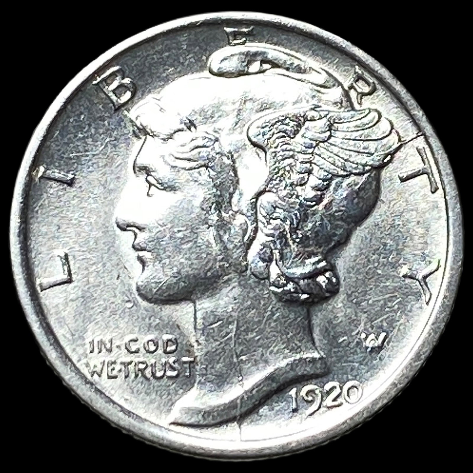 1920-D Silver Mercury Dime UNCIRCULATED: 1920-D Silver Mercury Dime UNCIRCULATED