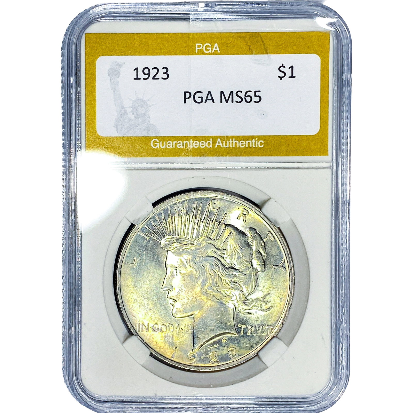 1923 Silver Peace Dollar PGA MS65: 1923 Silver Peace Dollar PGA MS65