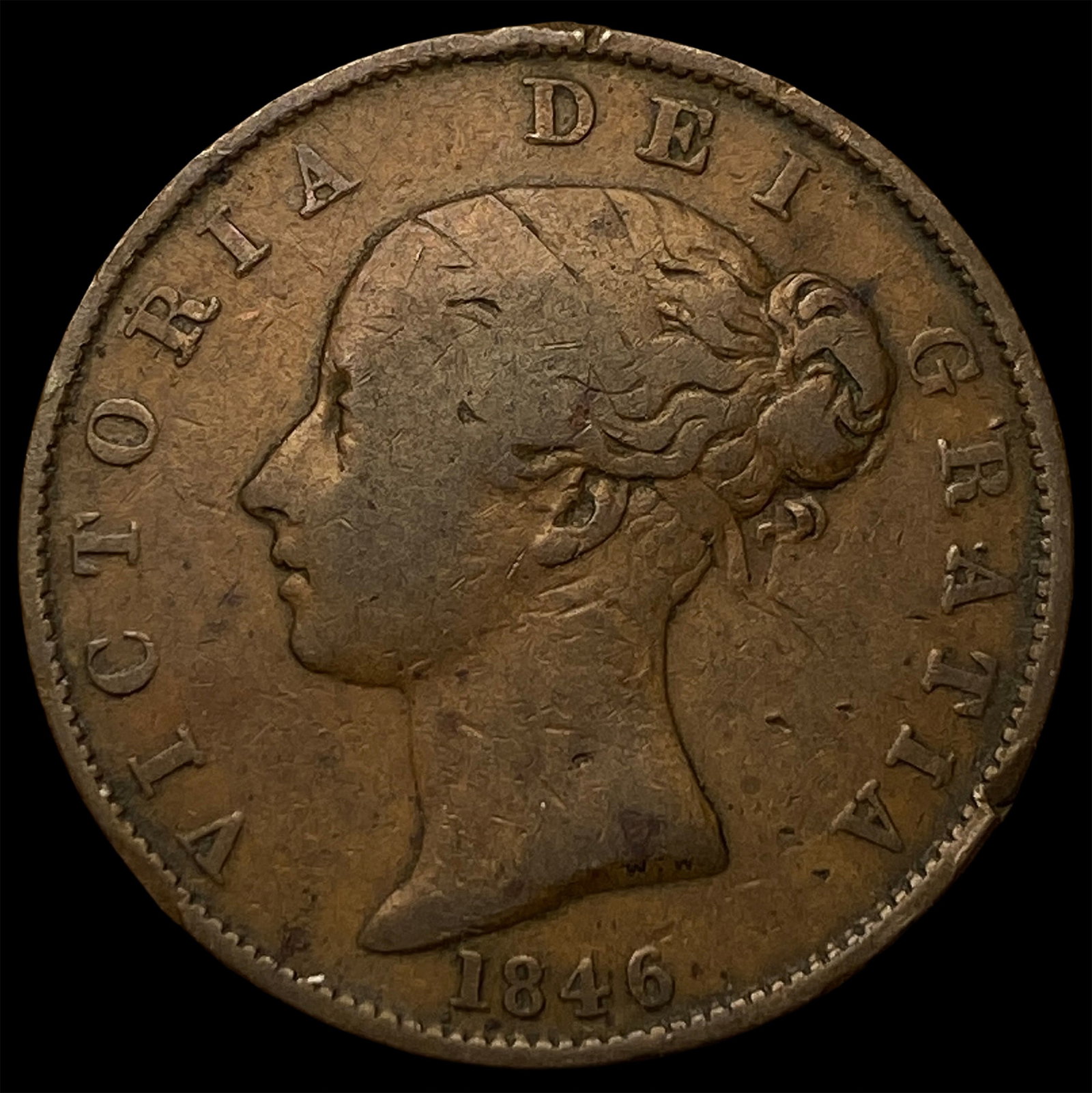 1846 Great Britain 1/2 Penny (1 of 2)